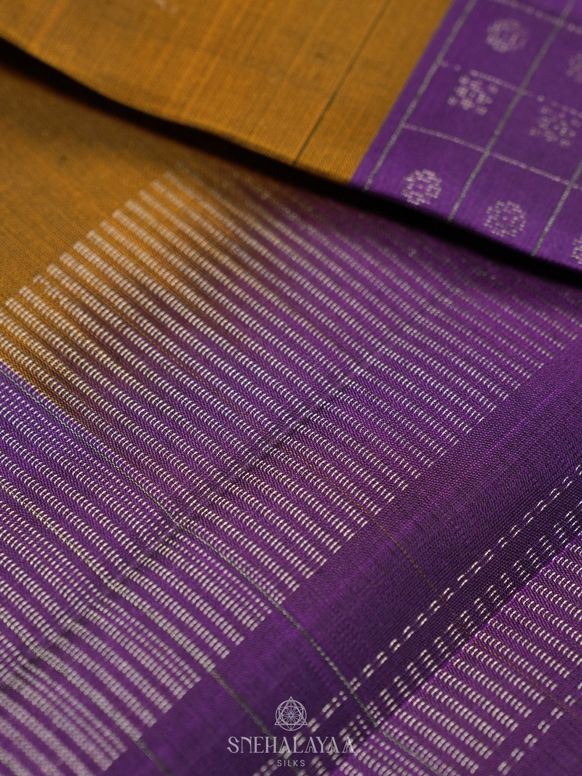 Mustard Kanjivaram Silk Saree