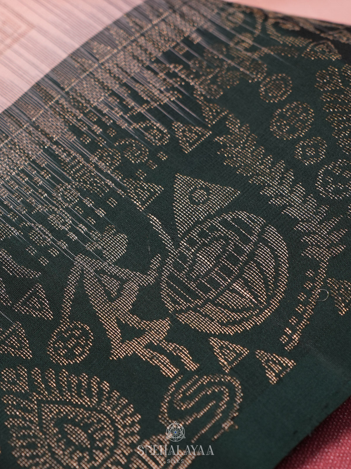 Cream Kanjivaram Silk Saree