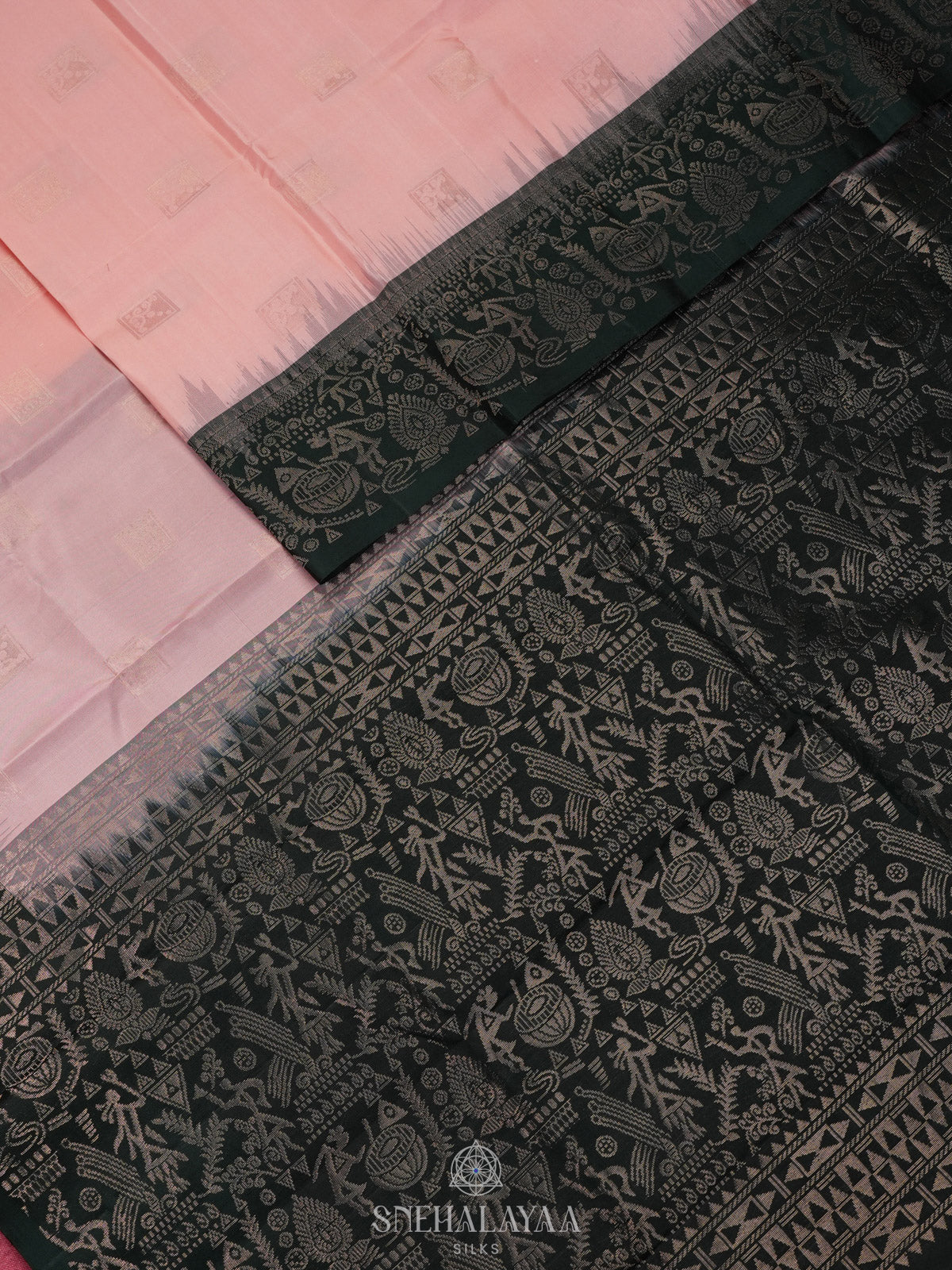 Cream Kanjivaram Silk Saree