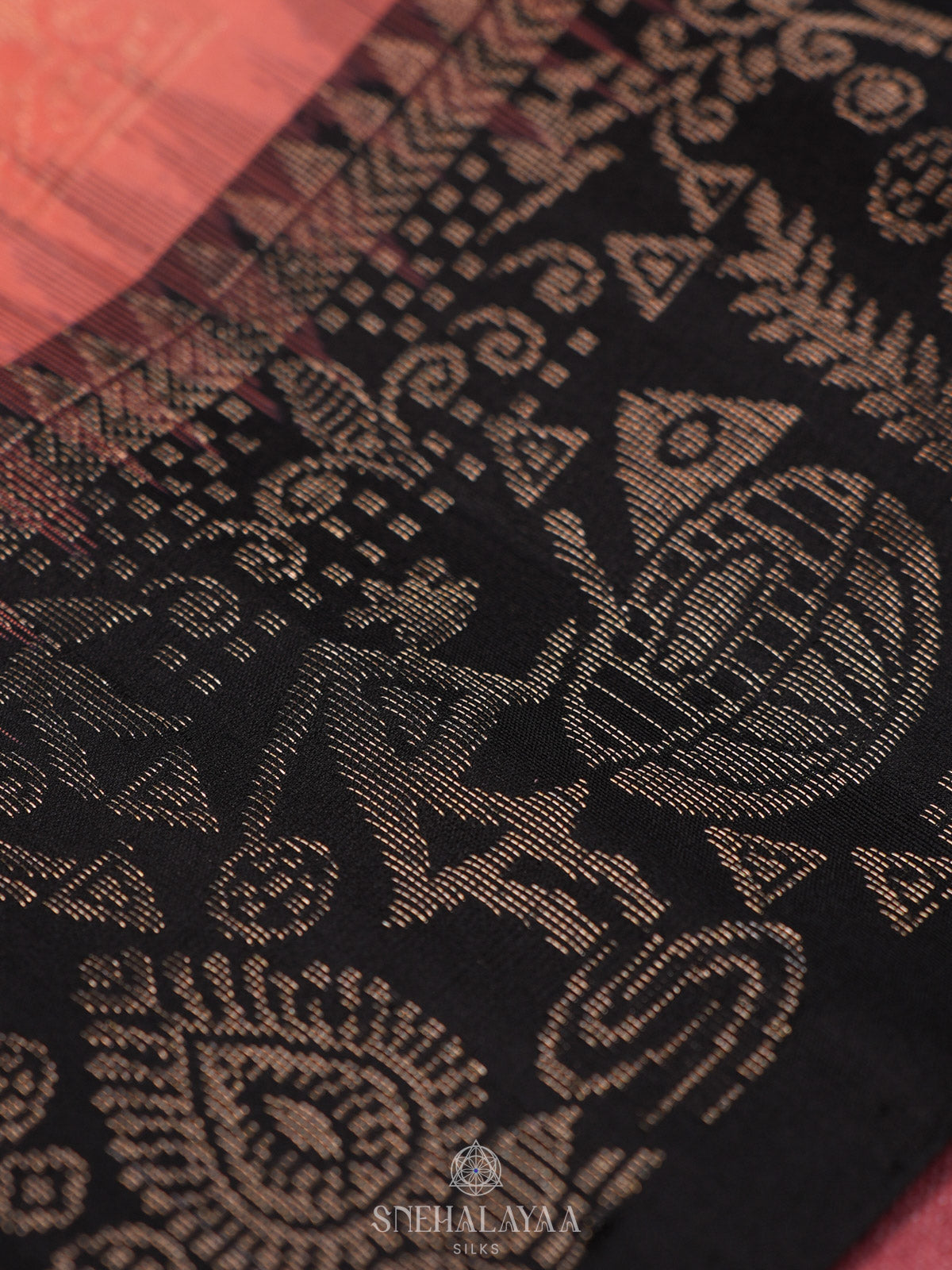 Peach Kanjivaram Silk Saree