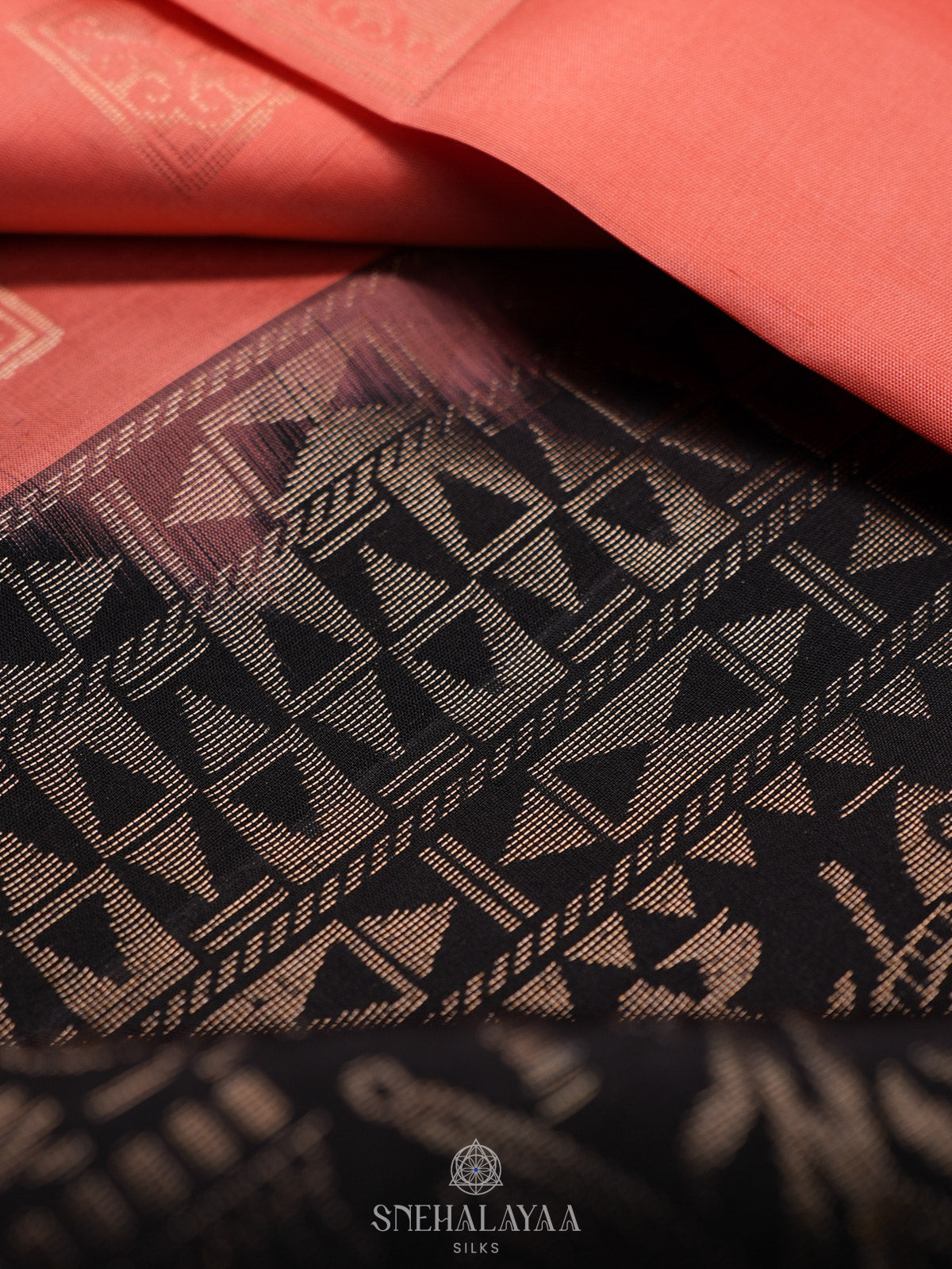 Peach Kanjivaram Silk Saree