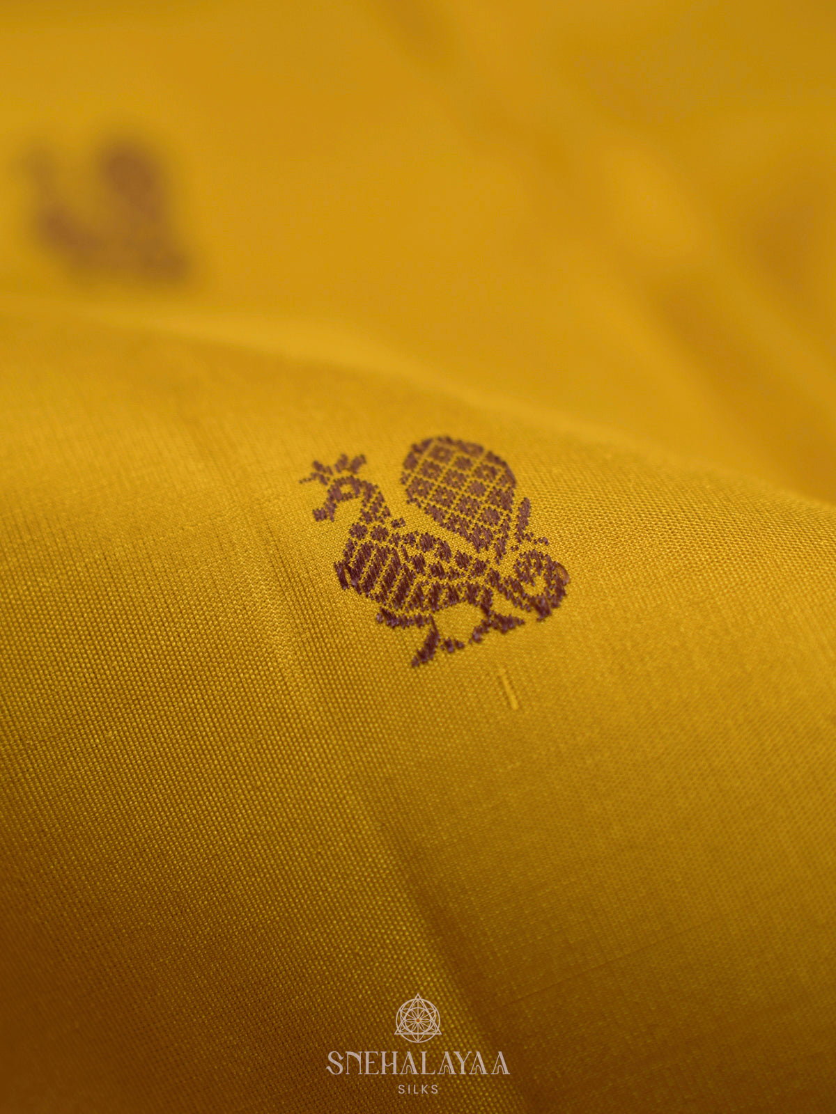 Mustard Yellow  Kanjivaram Silk Saree