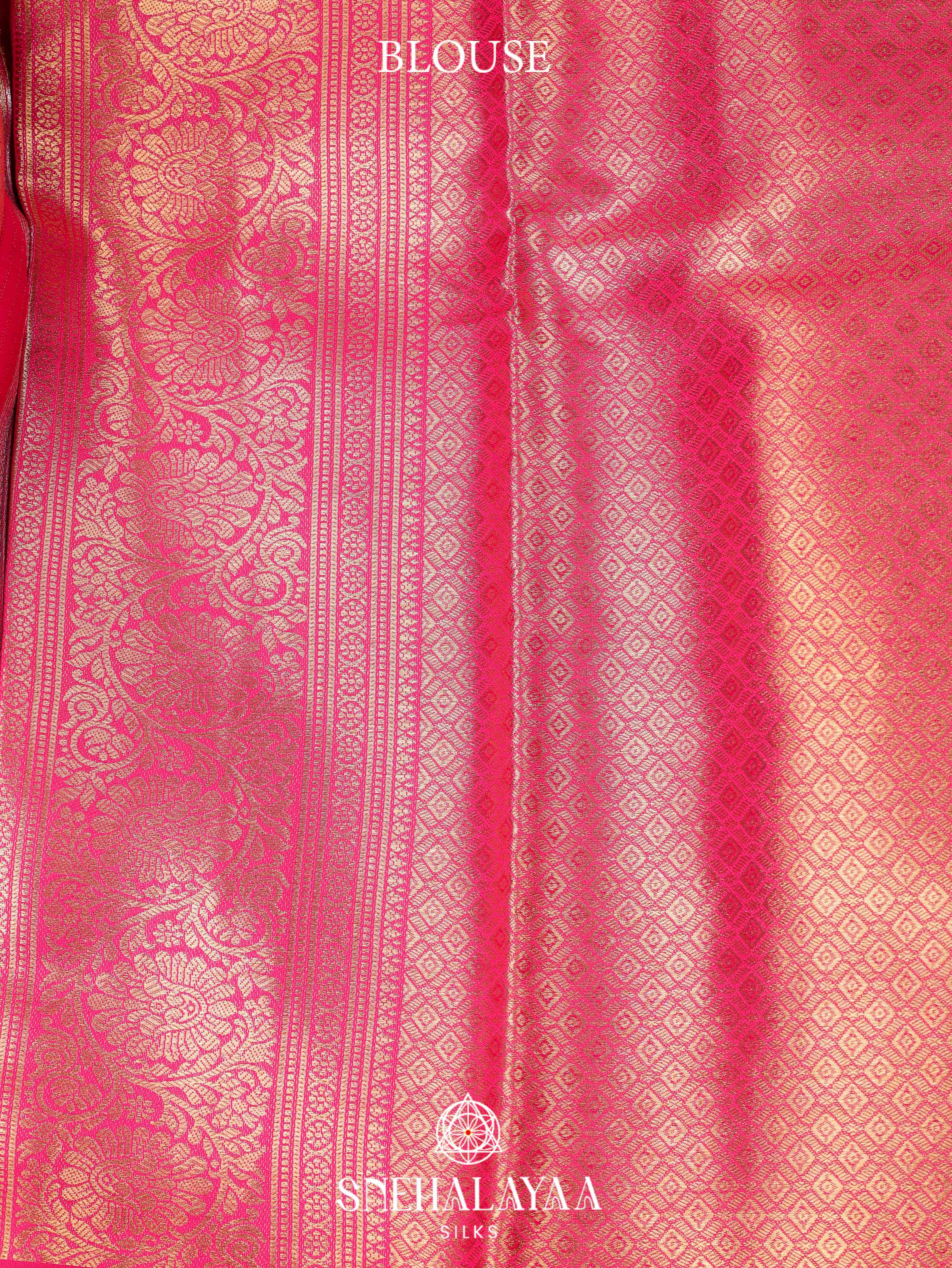 Peach Art Silk Saree