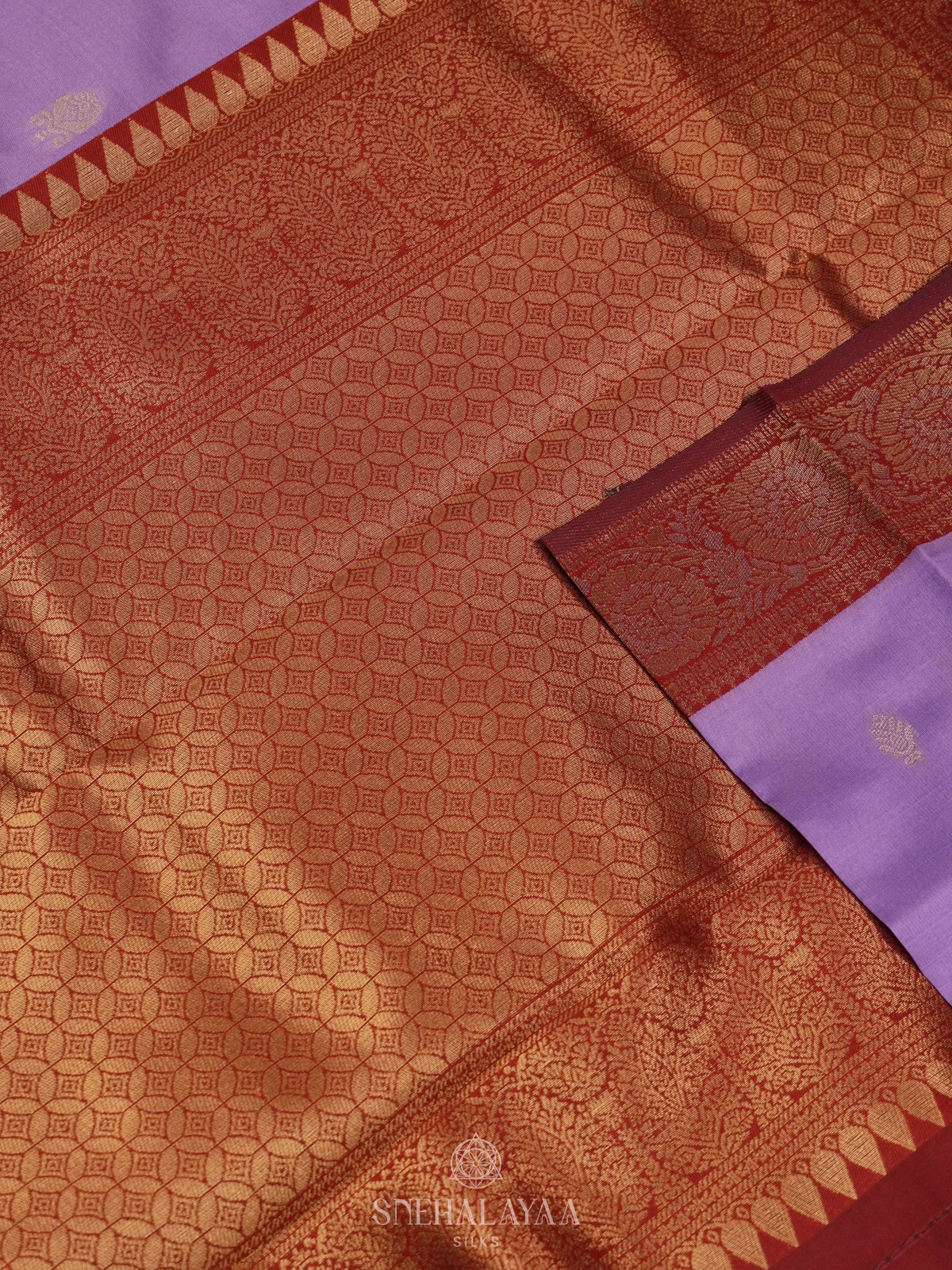 Lavender Art Silk Saree