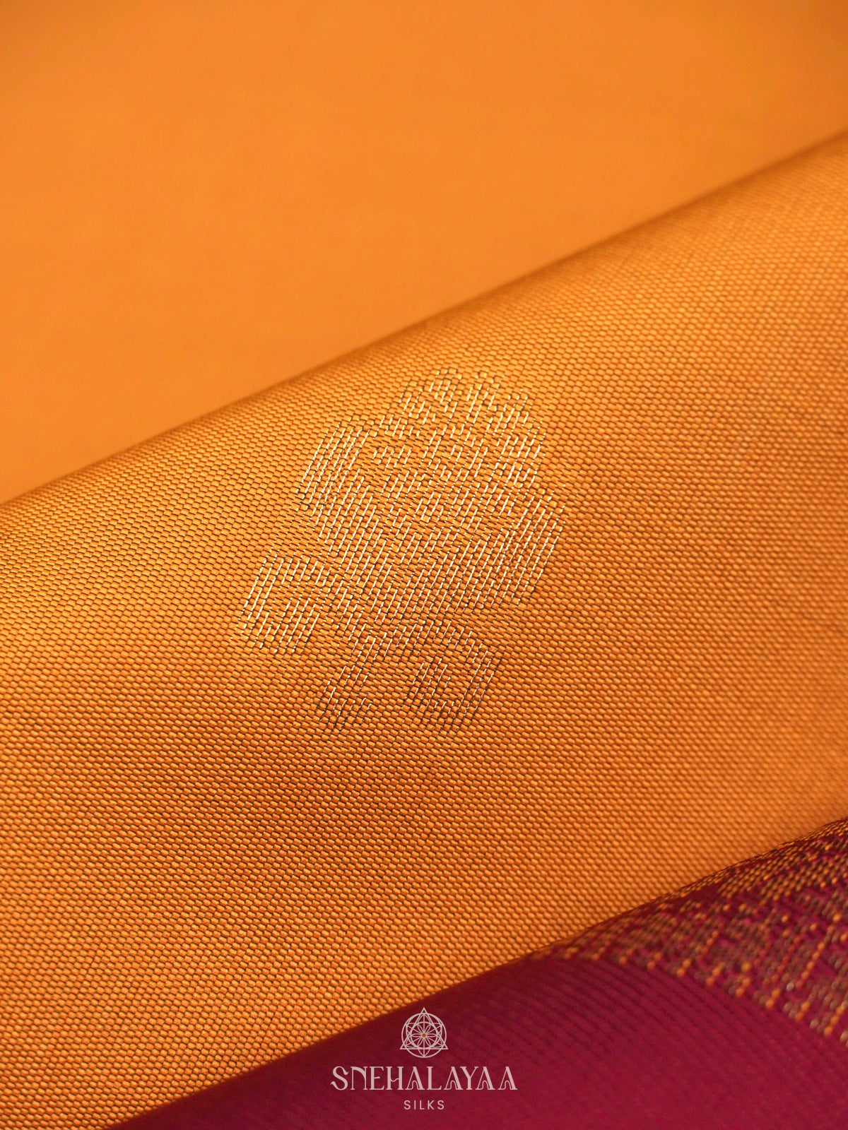 Mango Yellow Art Silk Saree