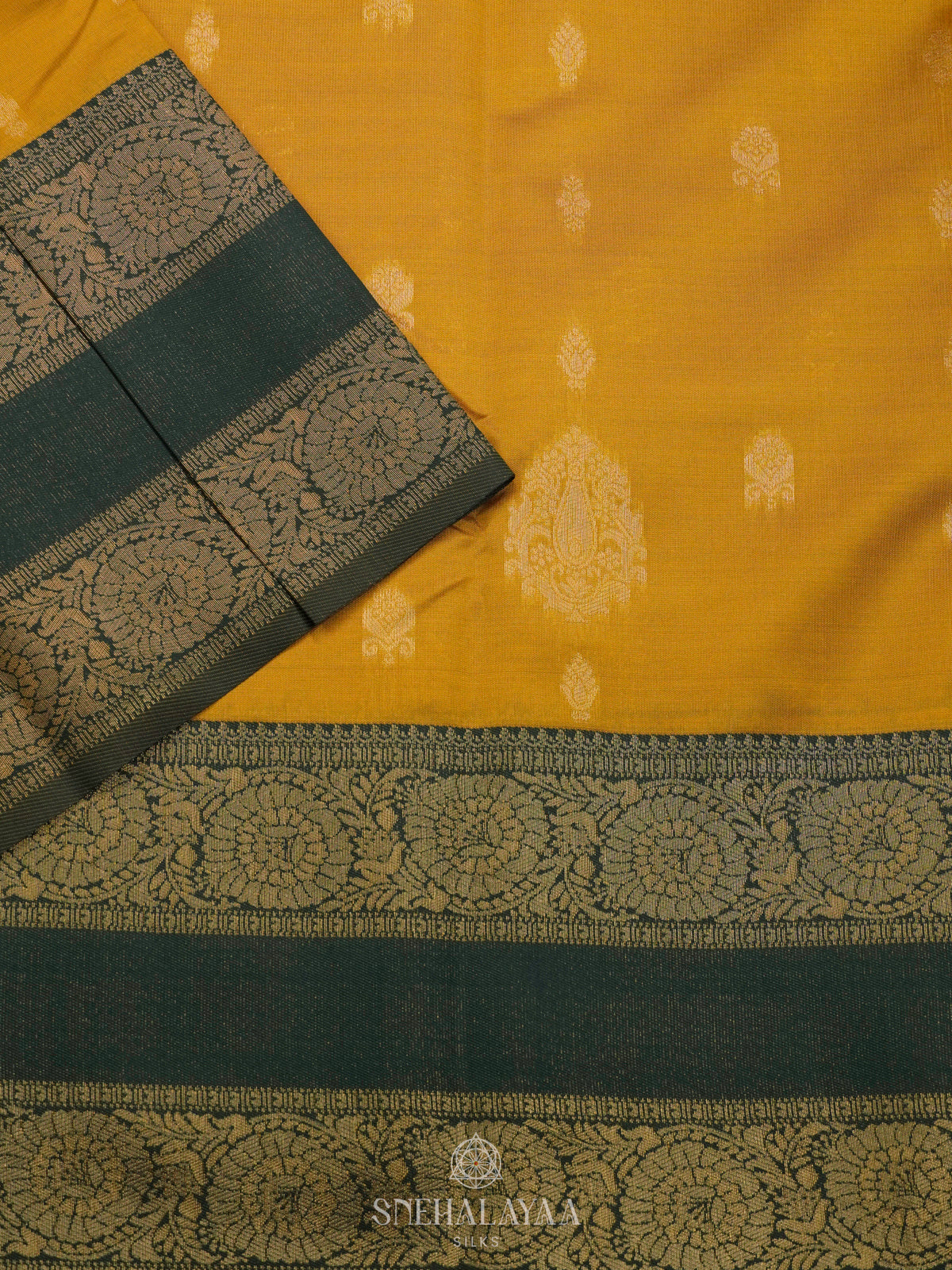 Yellow Art Silk Saree