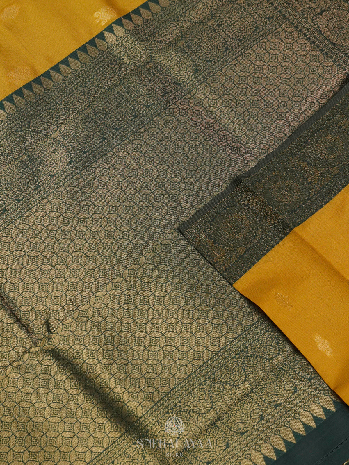 Yellow Art Silk Saree