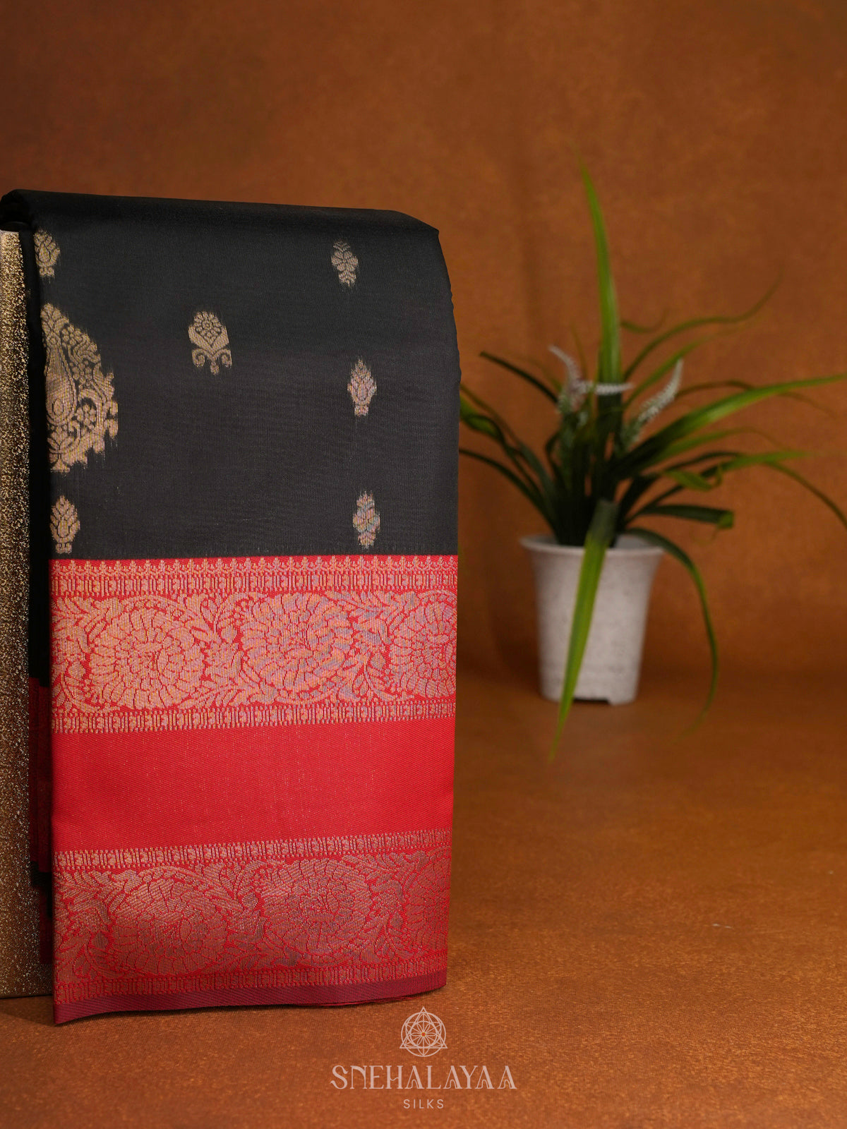 Black Art Silk Saree