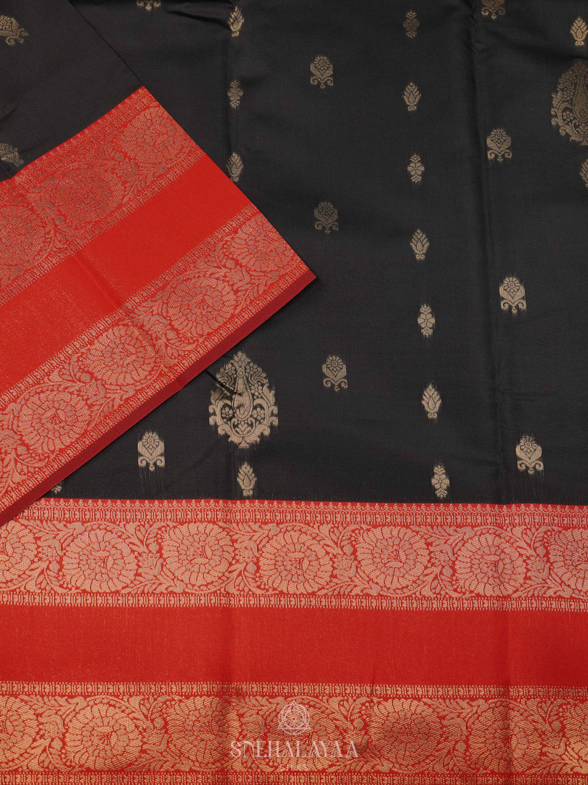 Black Art Silk Saree