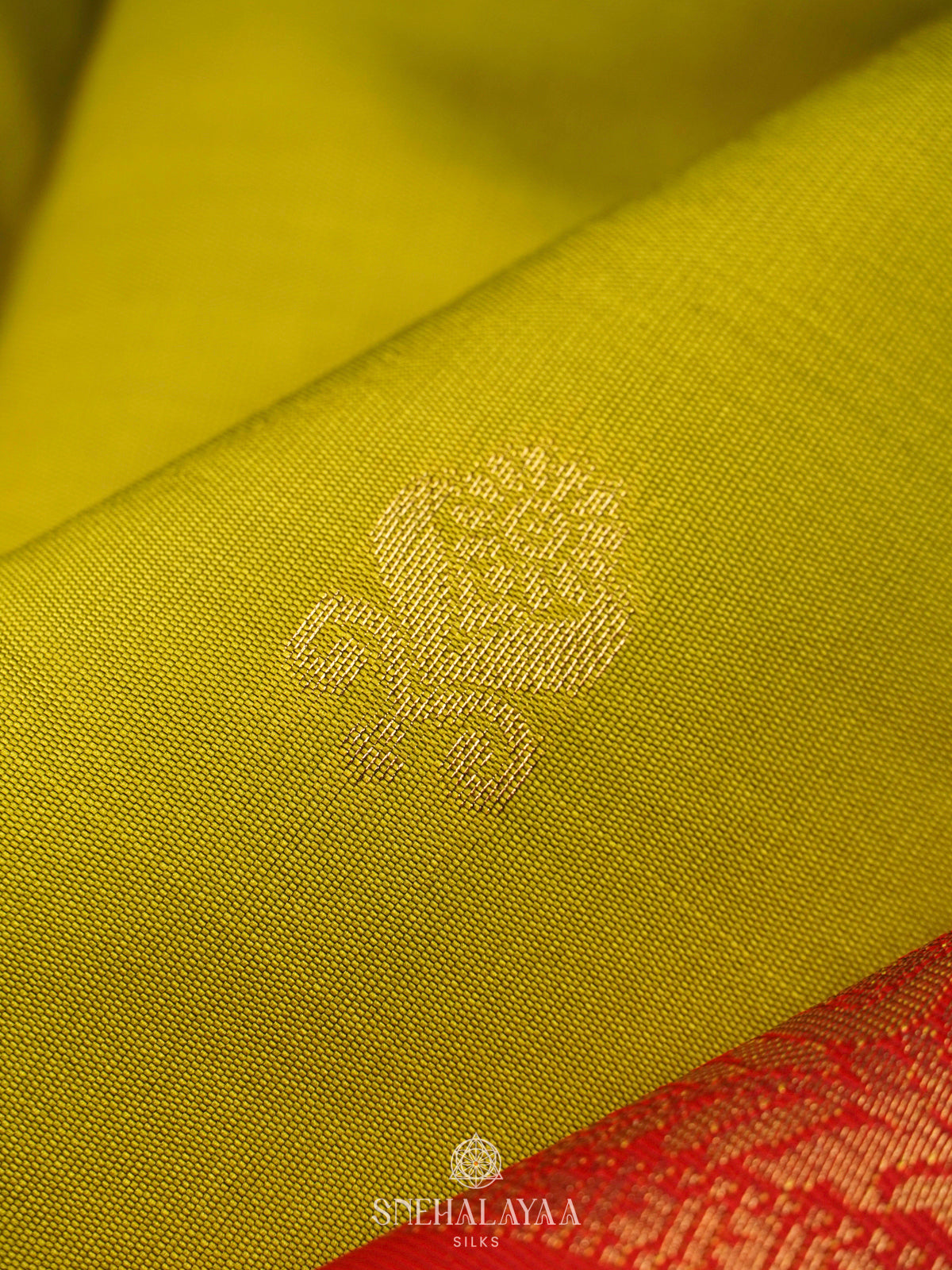 Lemon Yellow Art Silk Saree