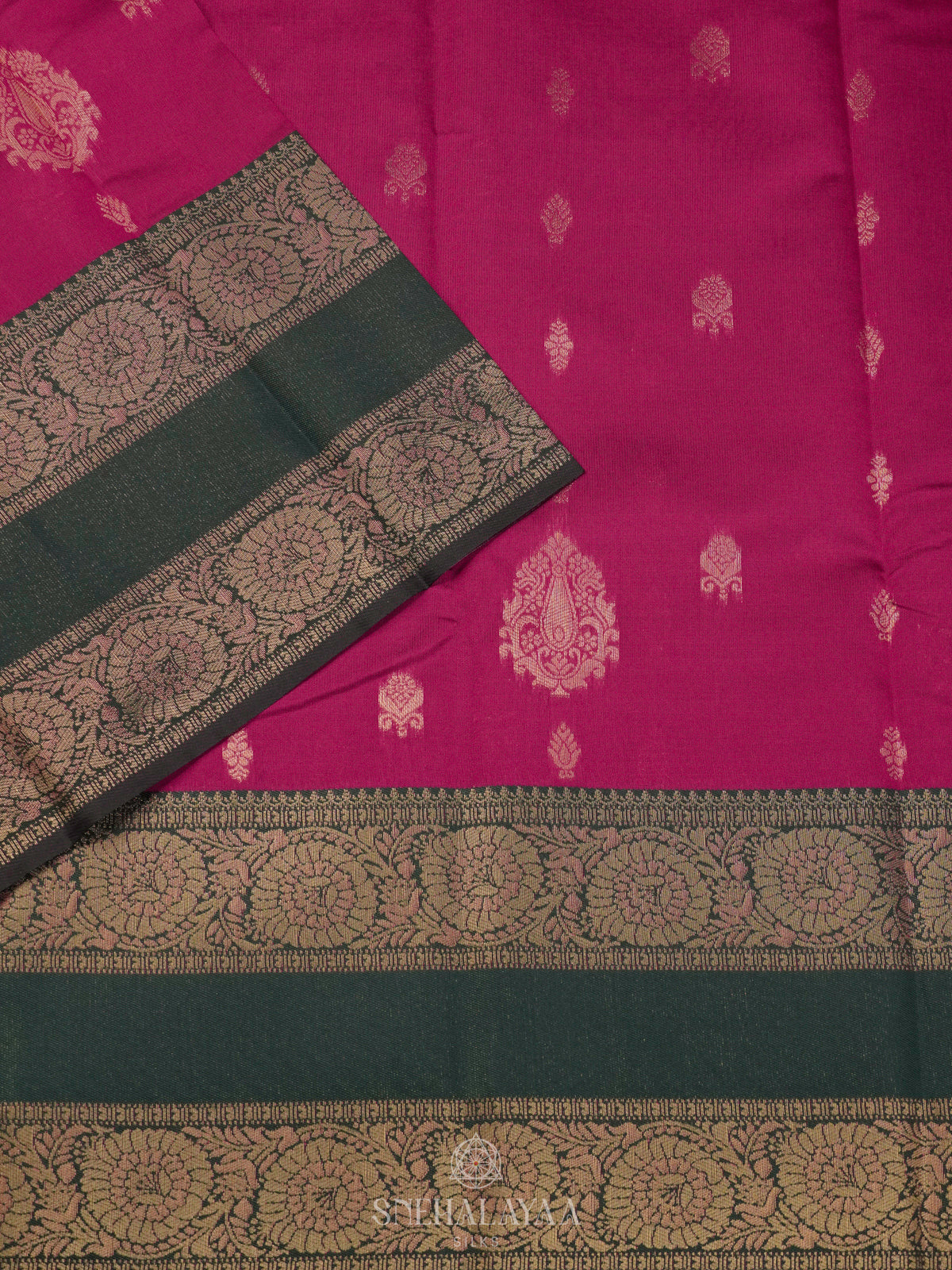 Magenta Pink Art Silk Saree