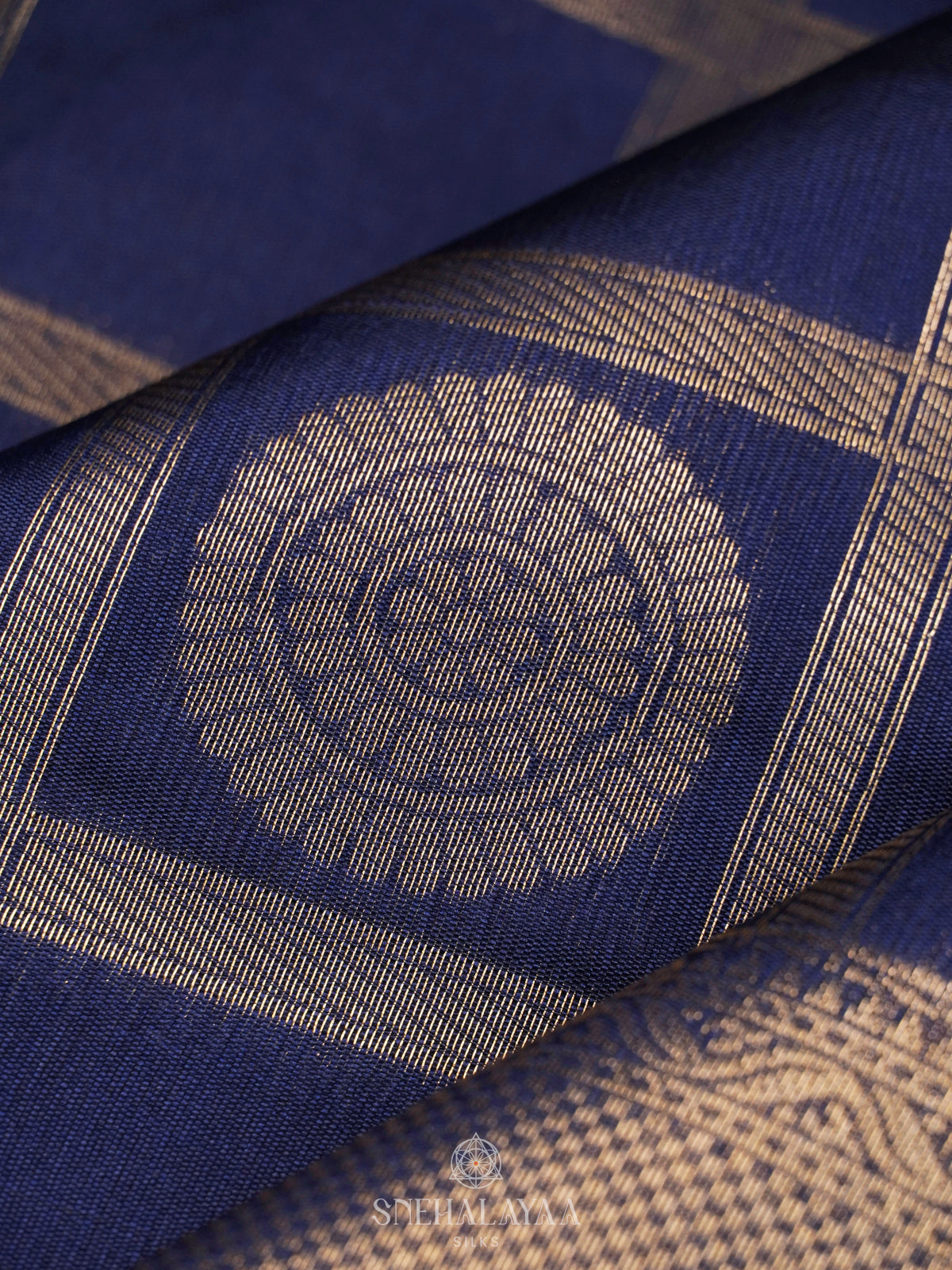 Navy Blue Art Silk Saree