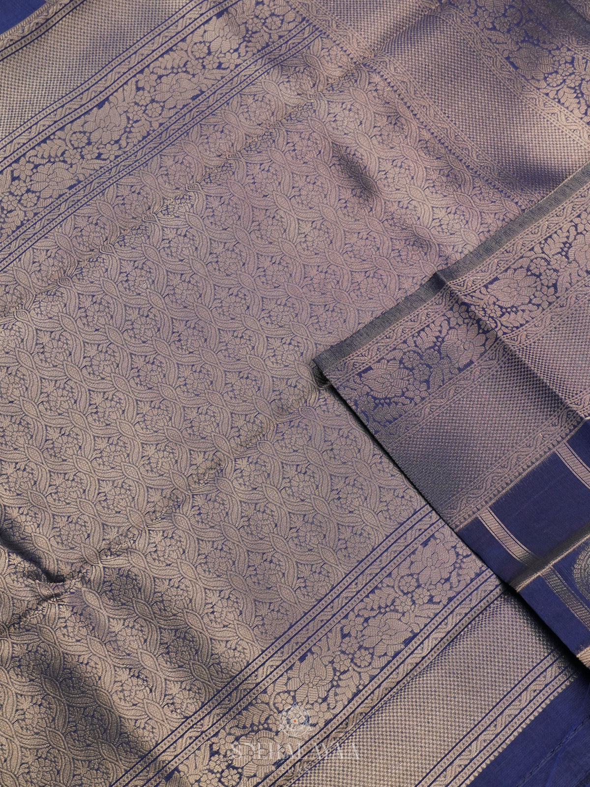 Navy Blue Art Silk Saree