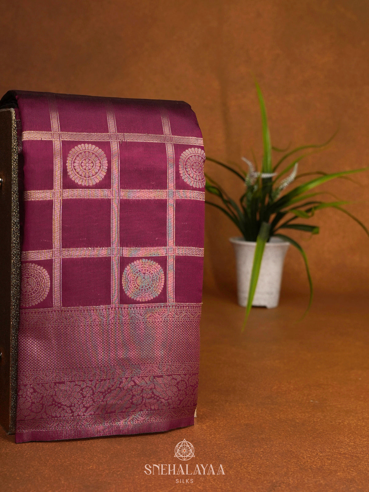 Purple Art Silk Saree