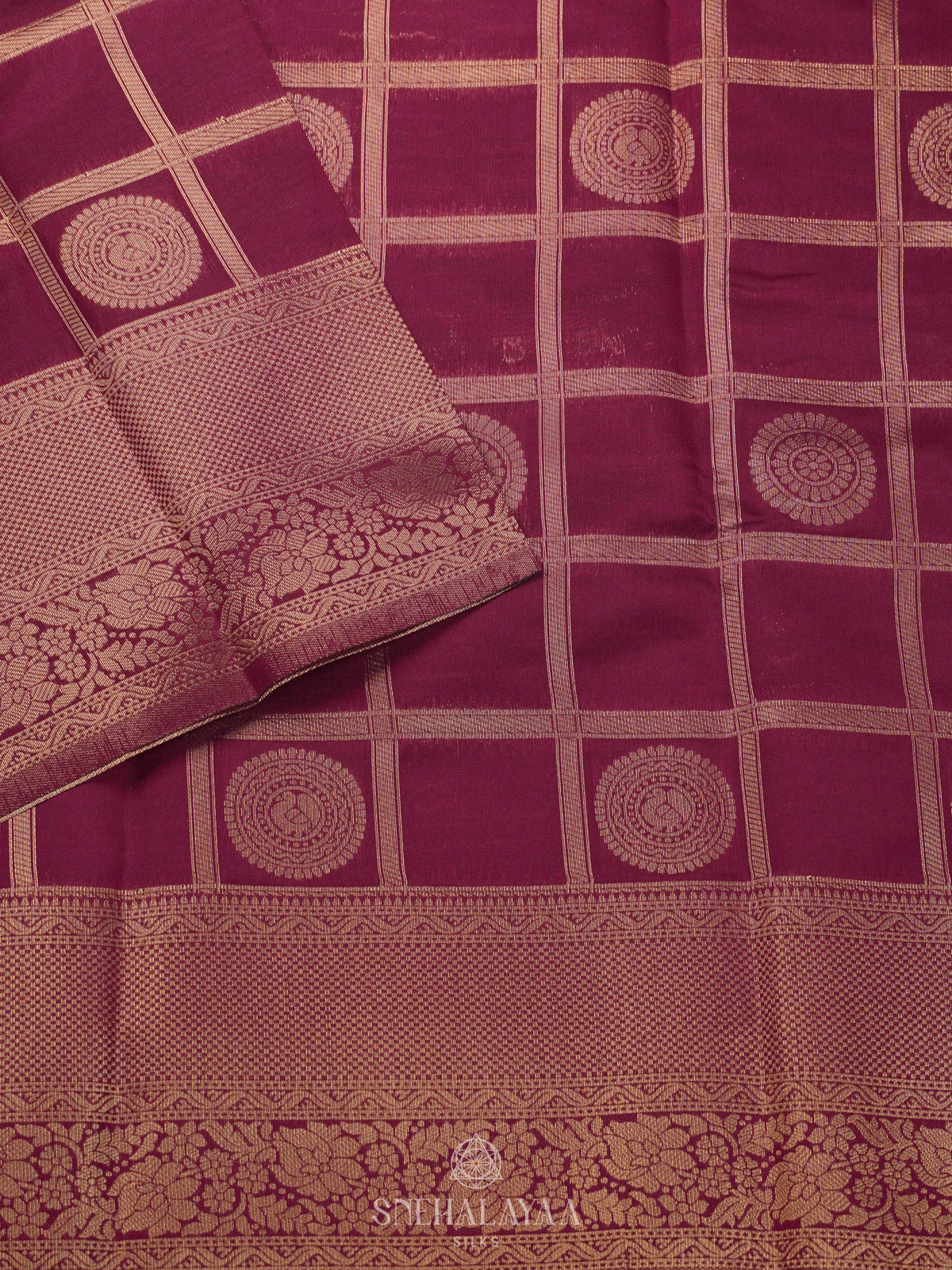 Purple Art Silk Saree