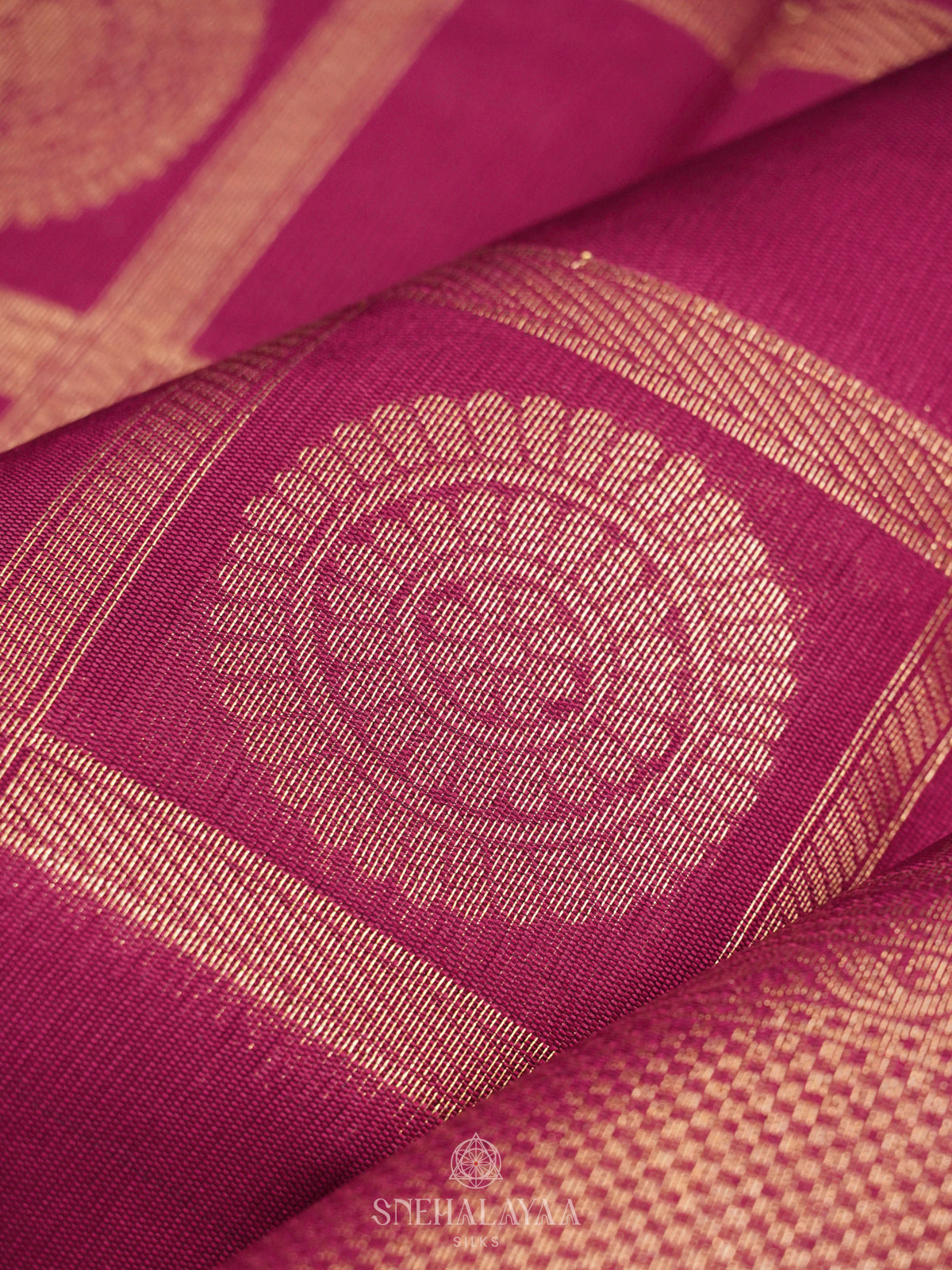 Magenta Pink Art Silk Saree