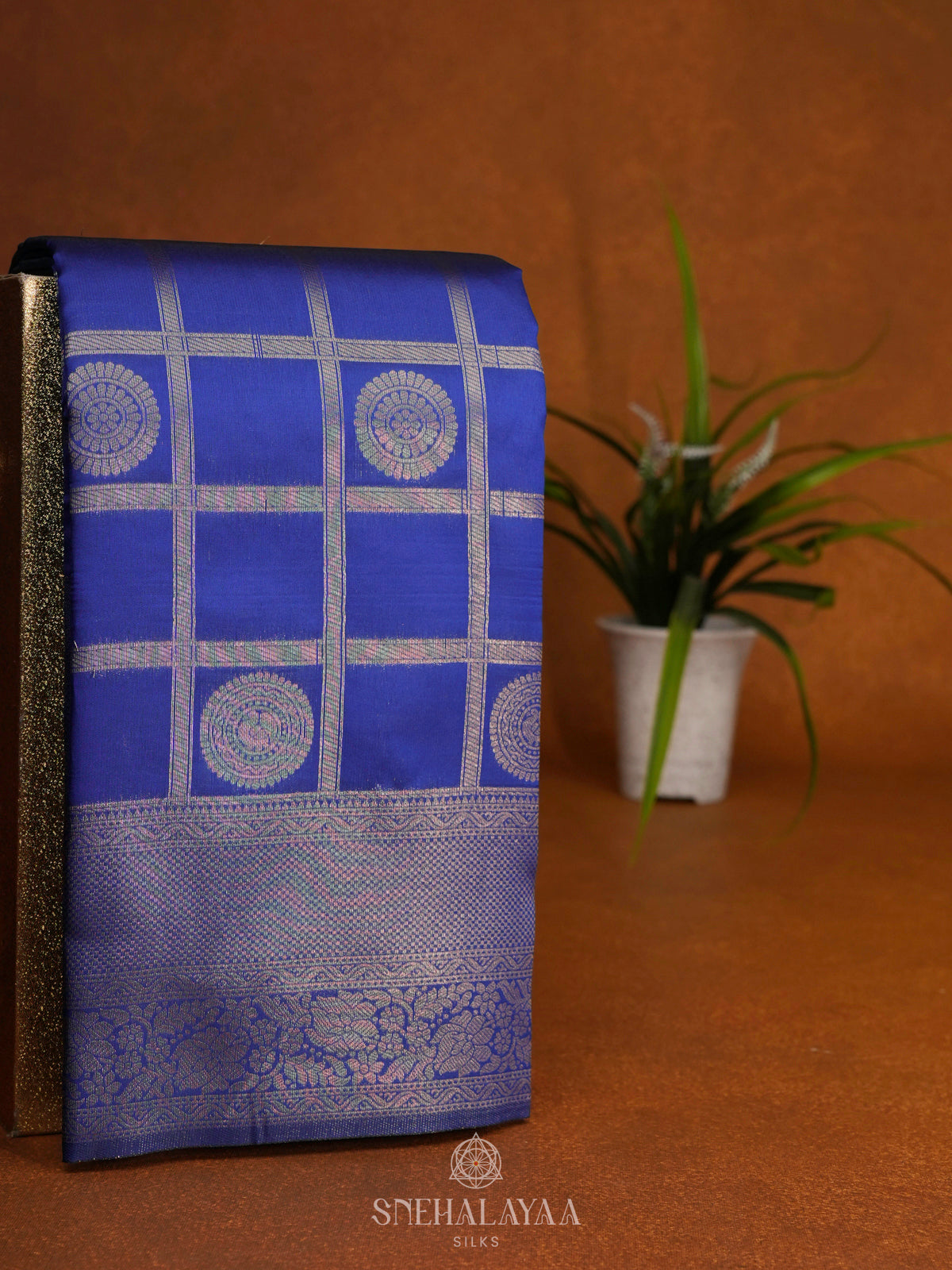Royal Blue Art Silk Saree