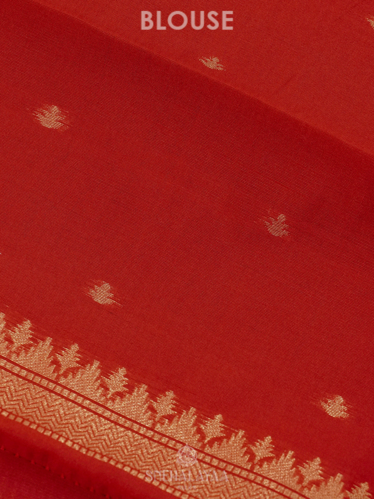 Rust Orange Art Silk Saree