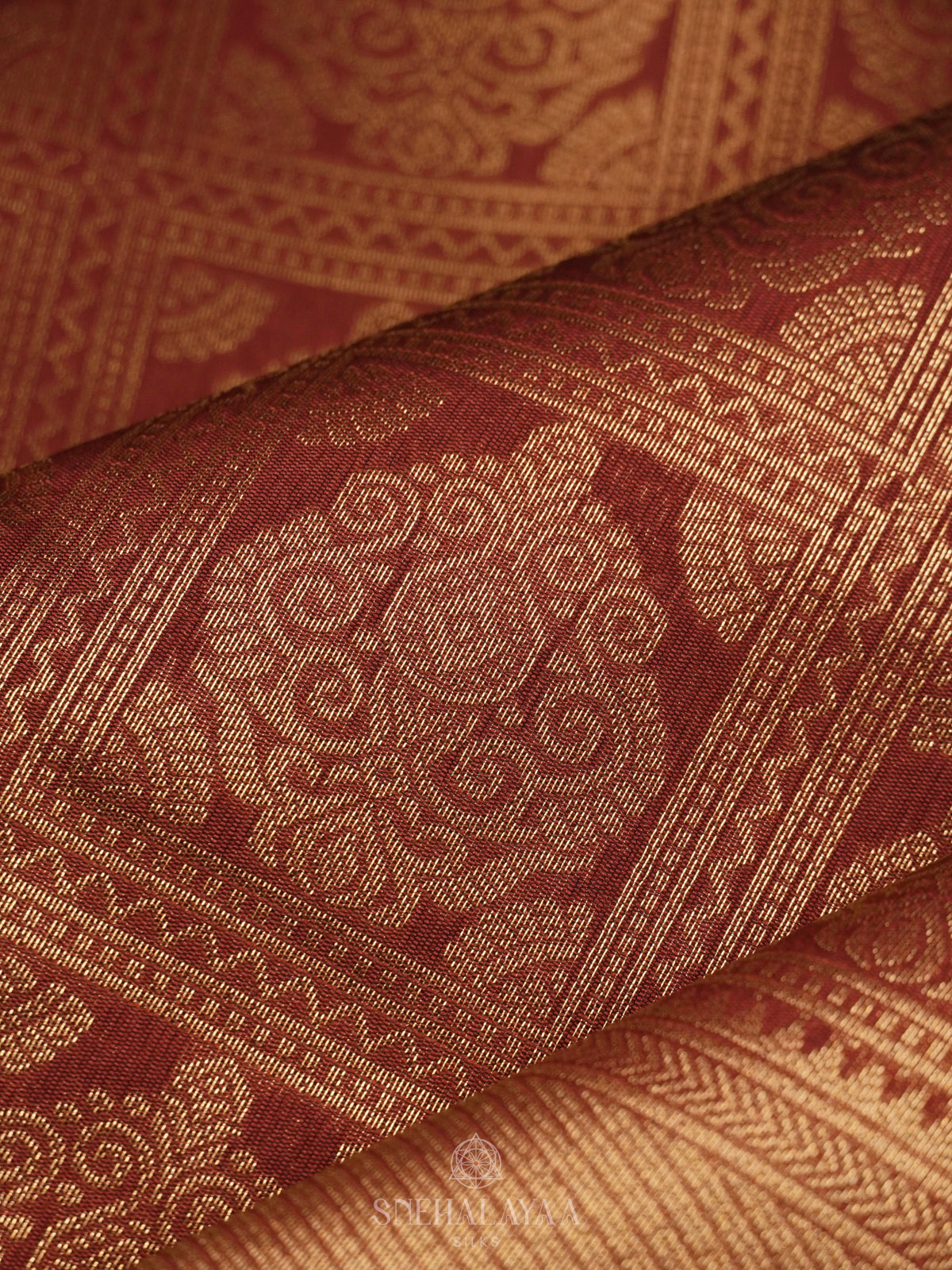 Brown Art Silk Saree