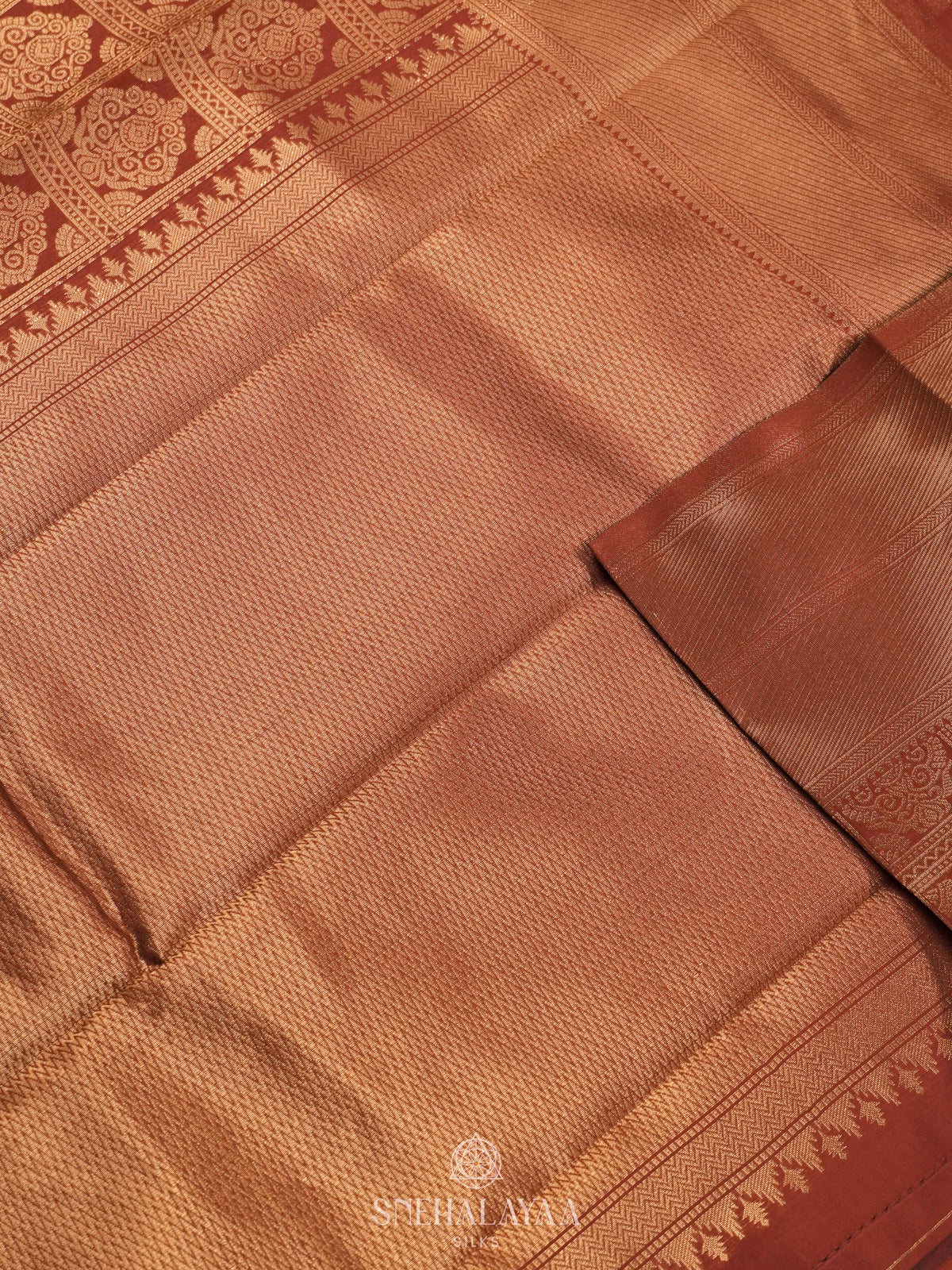 Brown Art Silk Saree