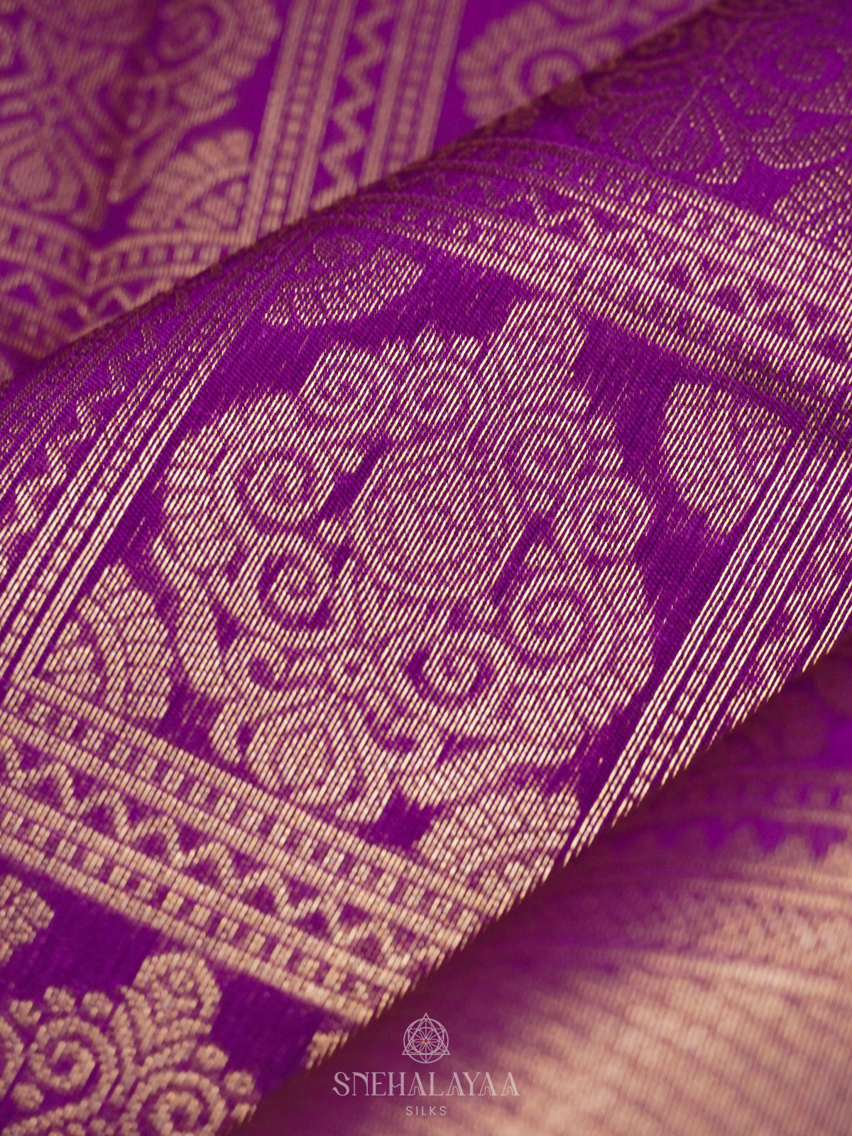 Purple Art Silk Saree