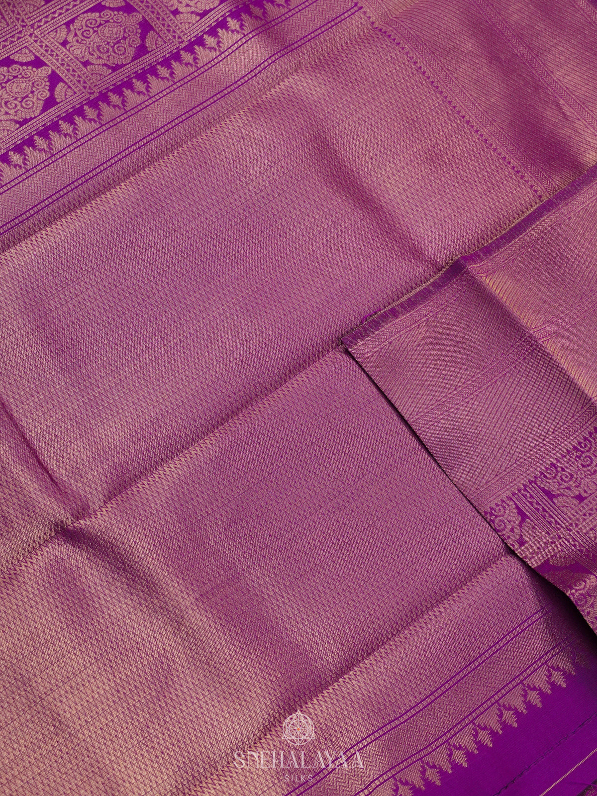 Purple Art Silk Saree