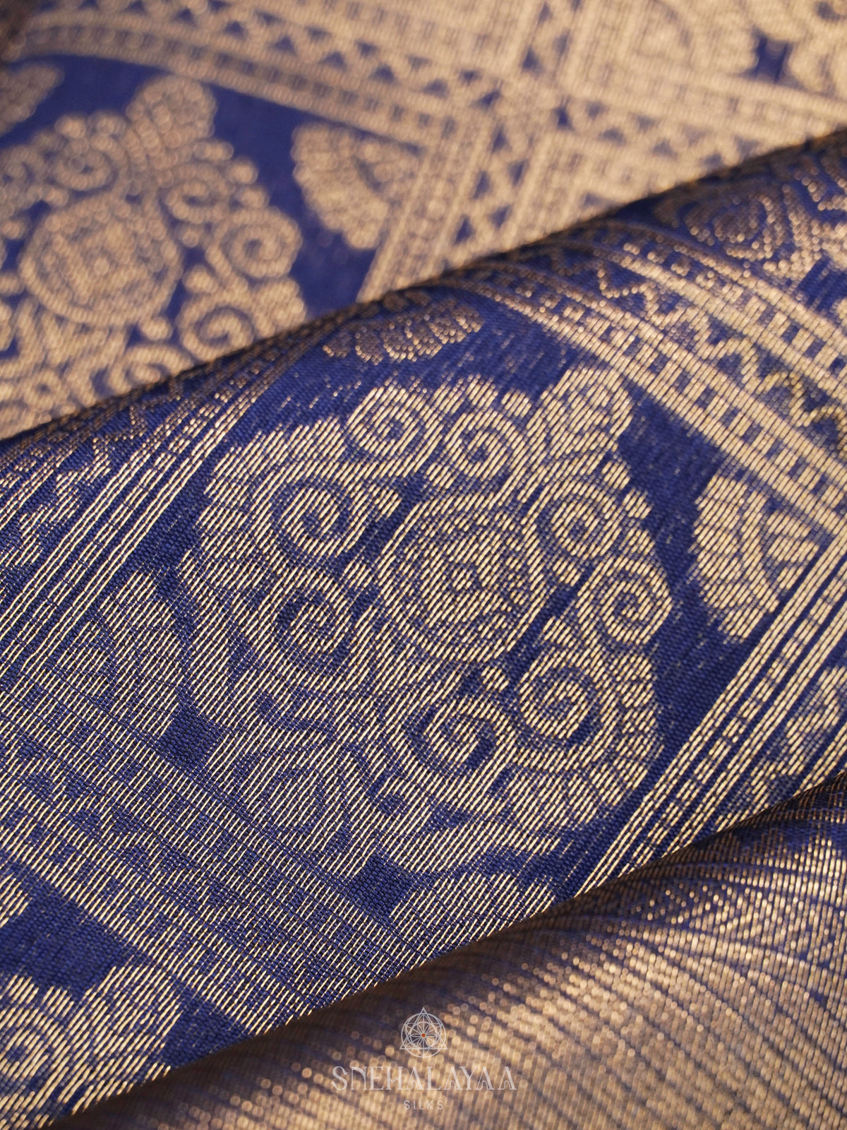 Navy Blue Art Silk Saree