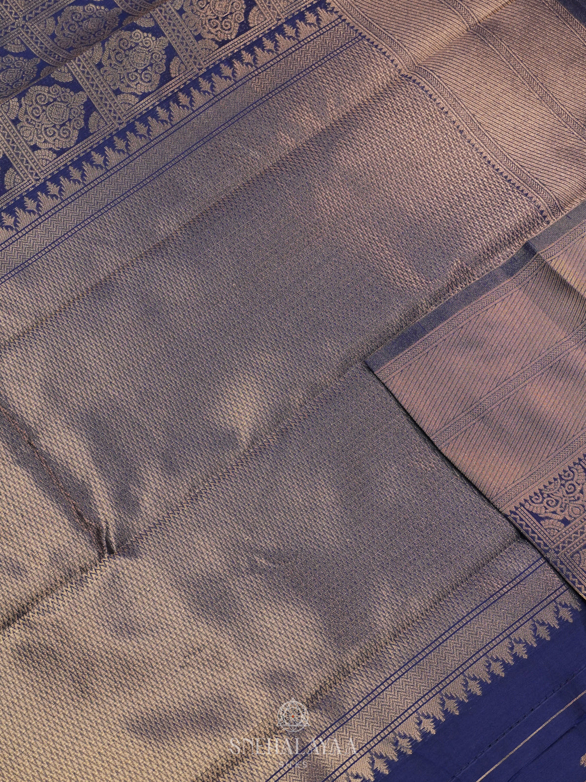 Navy Blue Art Silk Saree
