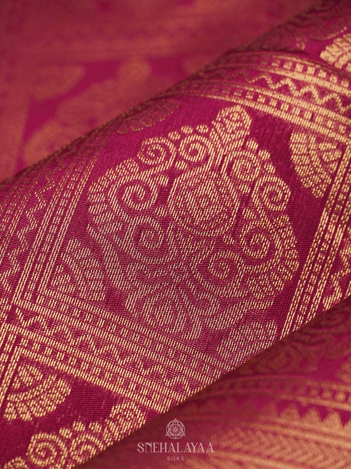 Magenta Pink Art Silk Saree