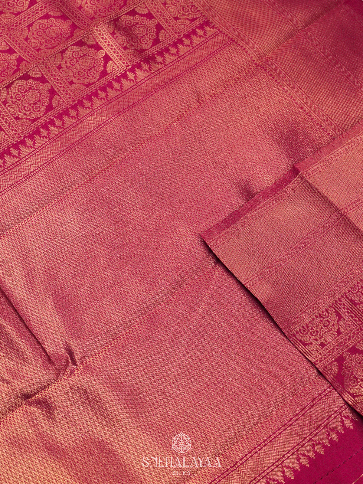 Magenta Pink Art Silk Saree
