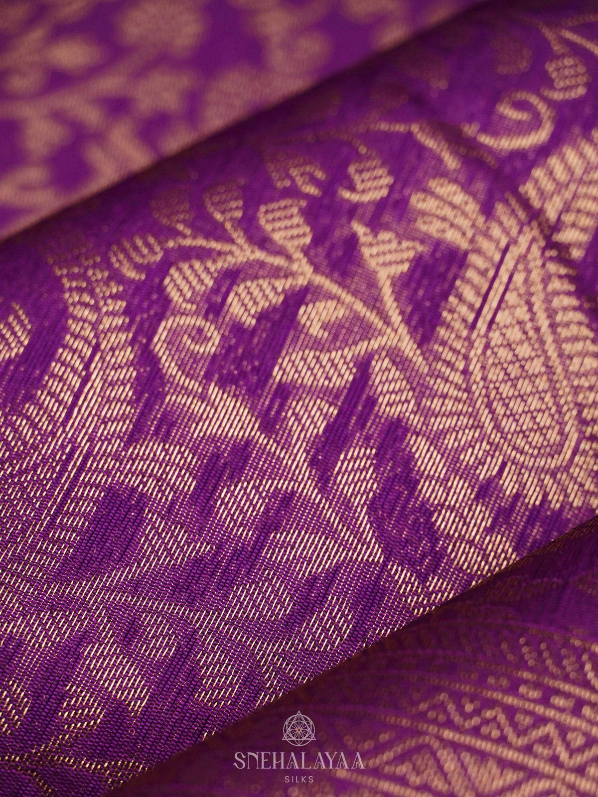 Purple Art Silk Saree