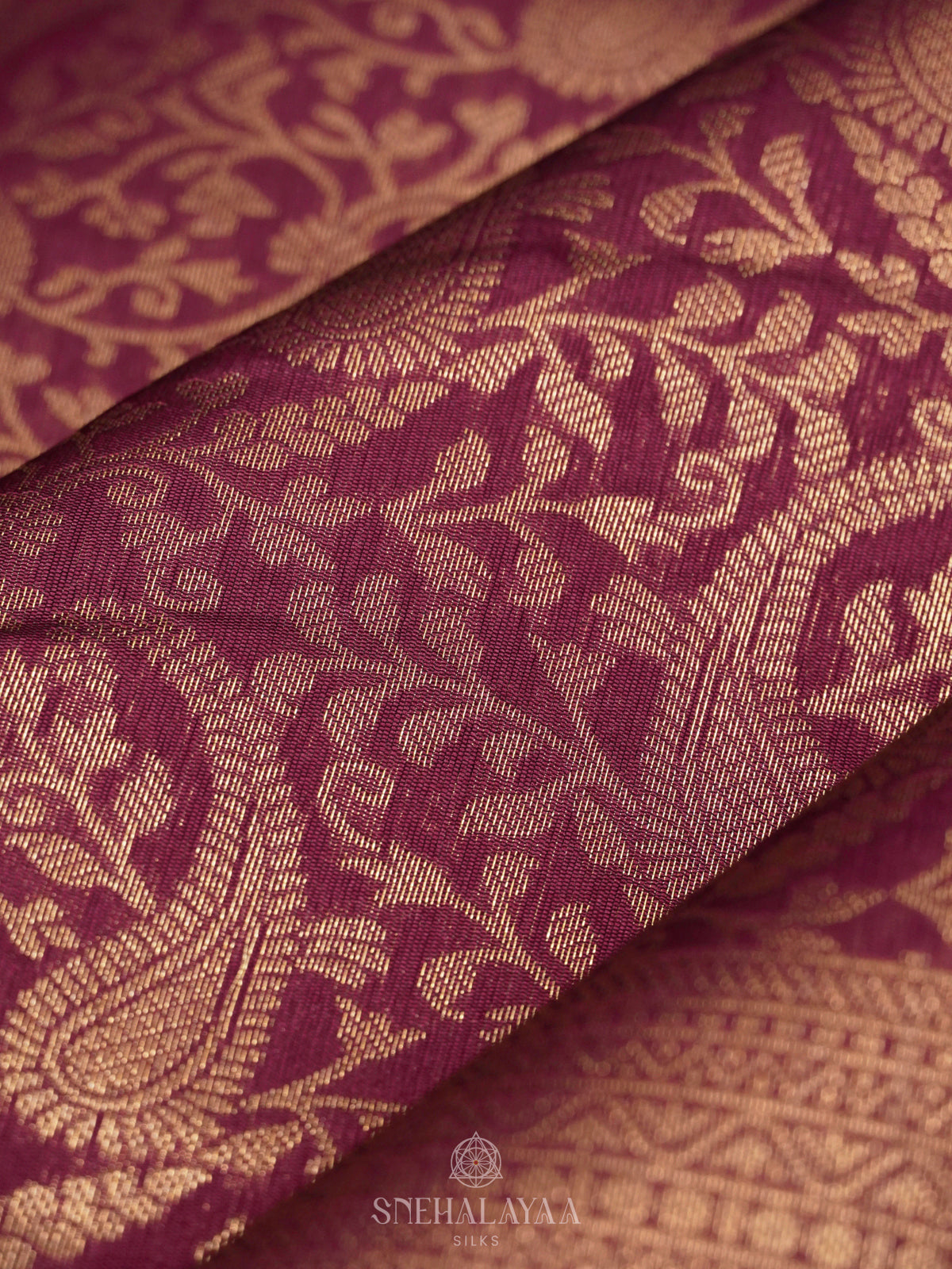 Magenta Art Silk Saree
