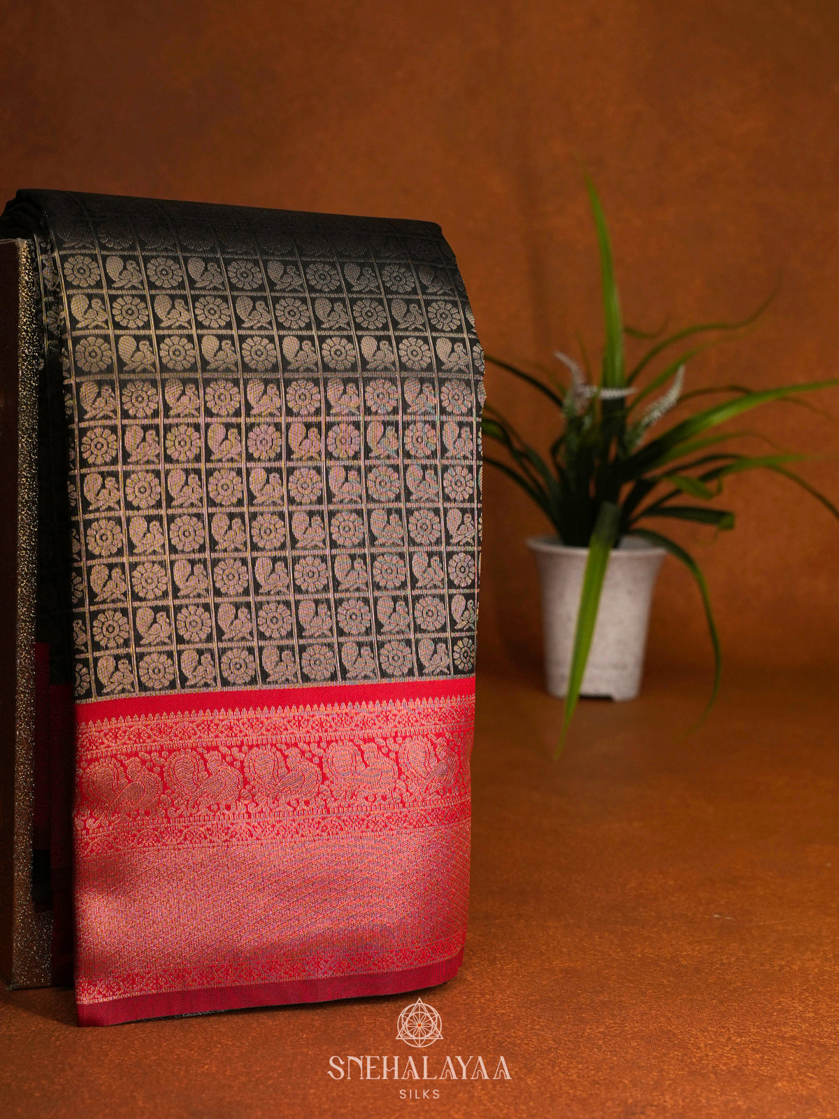 Black Art Silk Saree