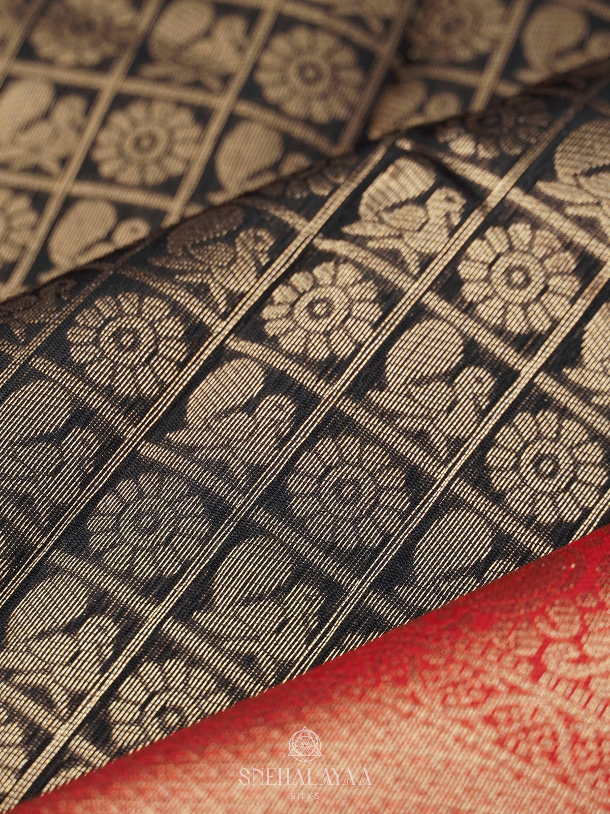 Black Art Silk Saree