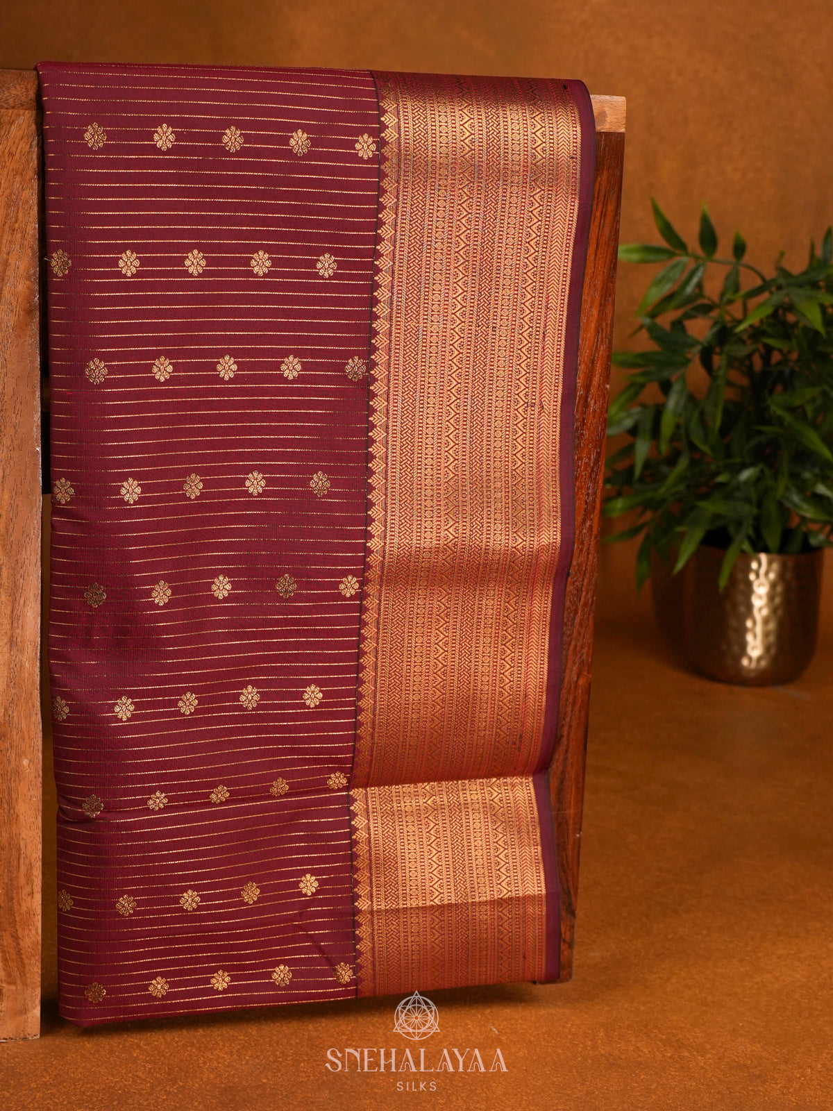 Maroon Soft Silk Saree