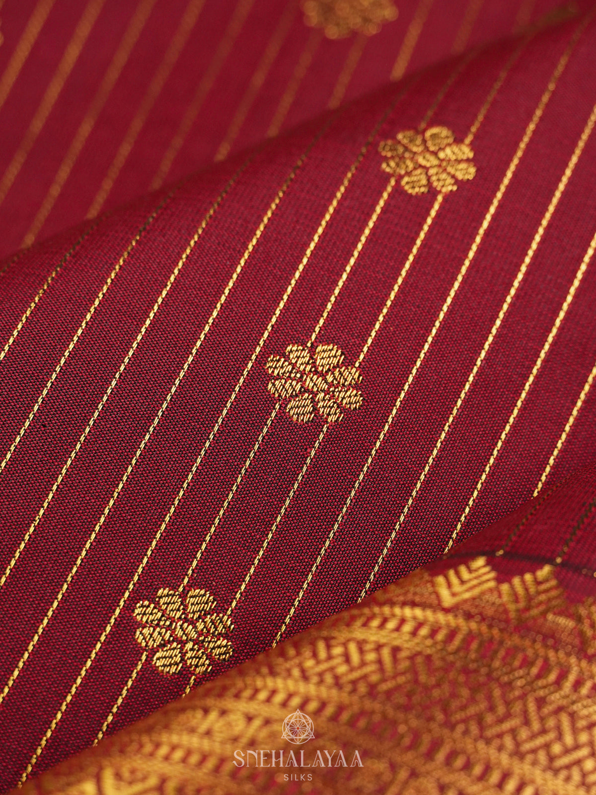 Maroon Soft Silk Saree