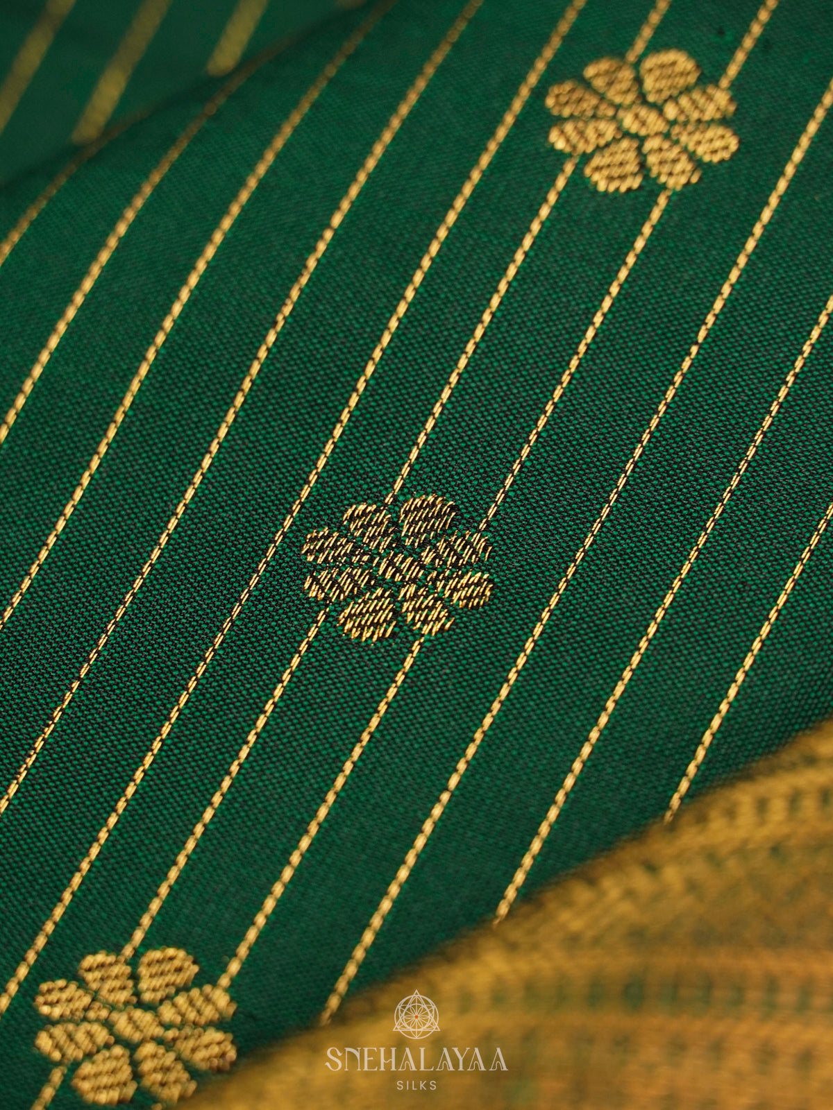 Forest Green Soft Silk Saree