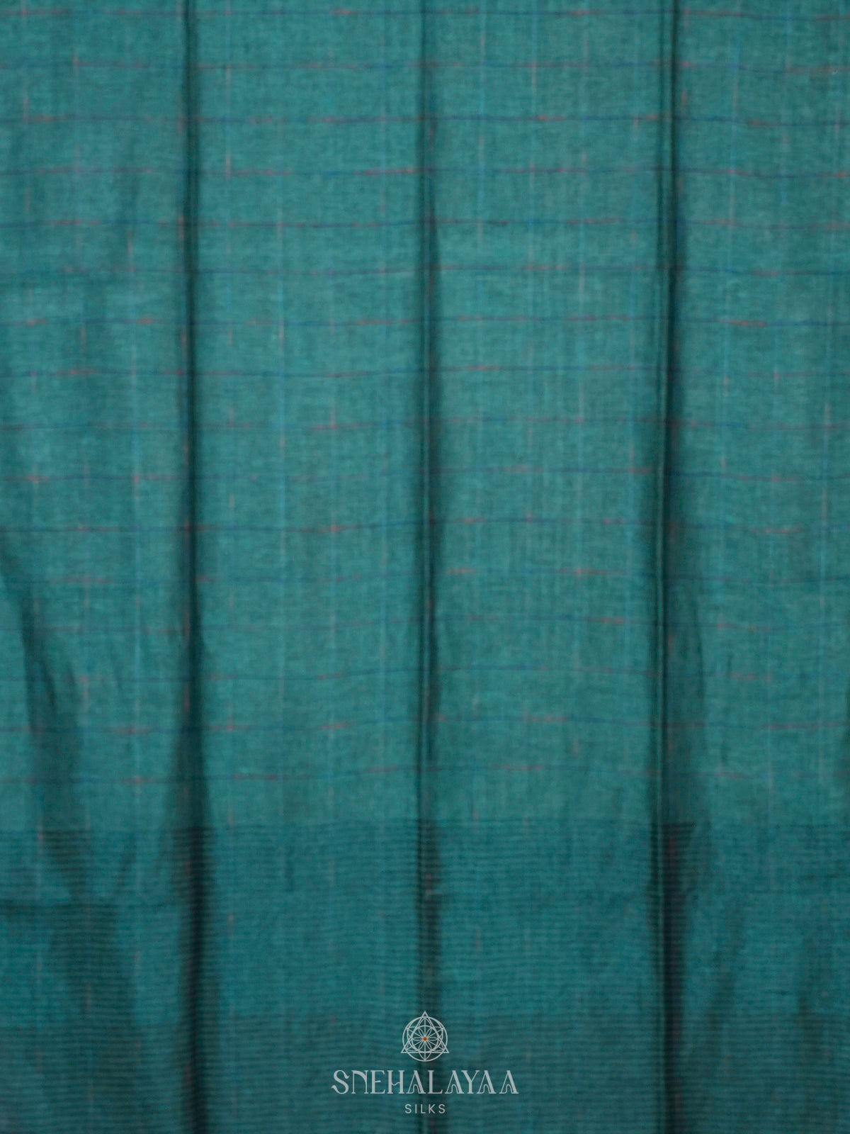 Teal Green Linen Saree
