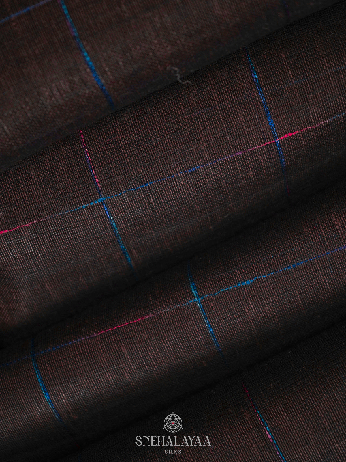 Brown Linen Saree