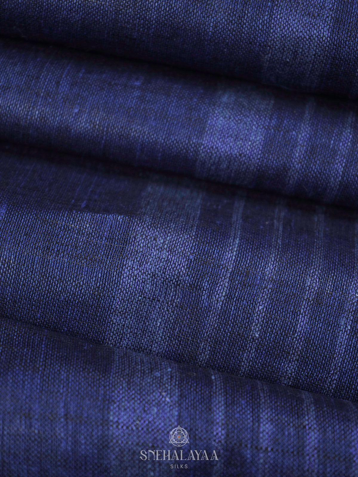 Blue Linen Saree