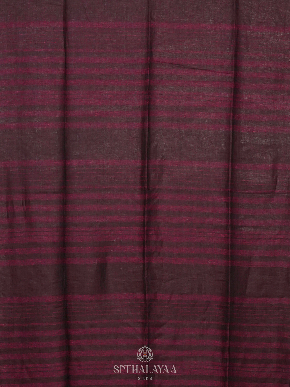 Maroon Linen Saree