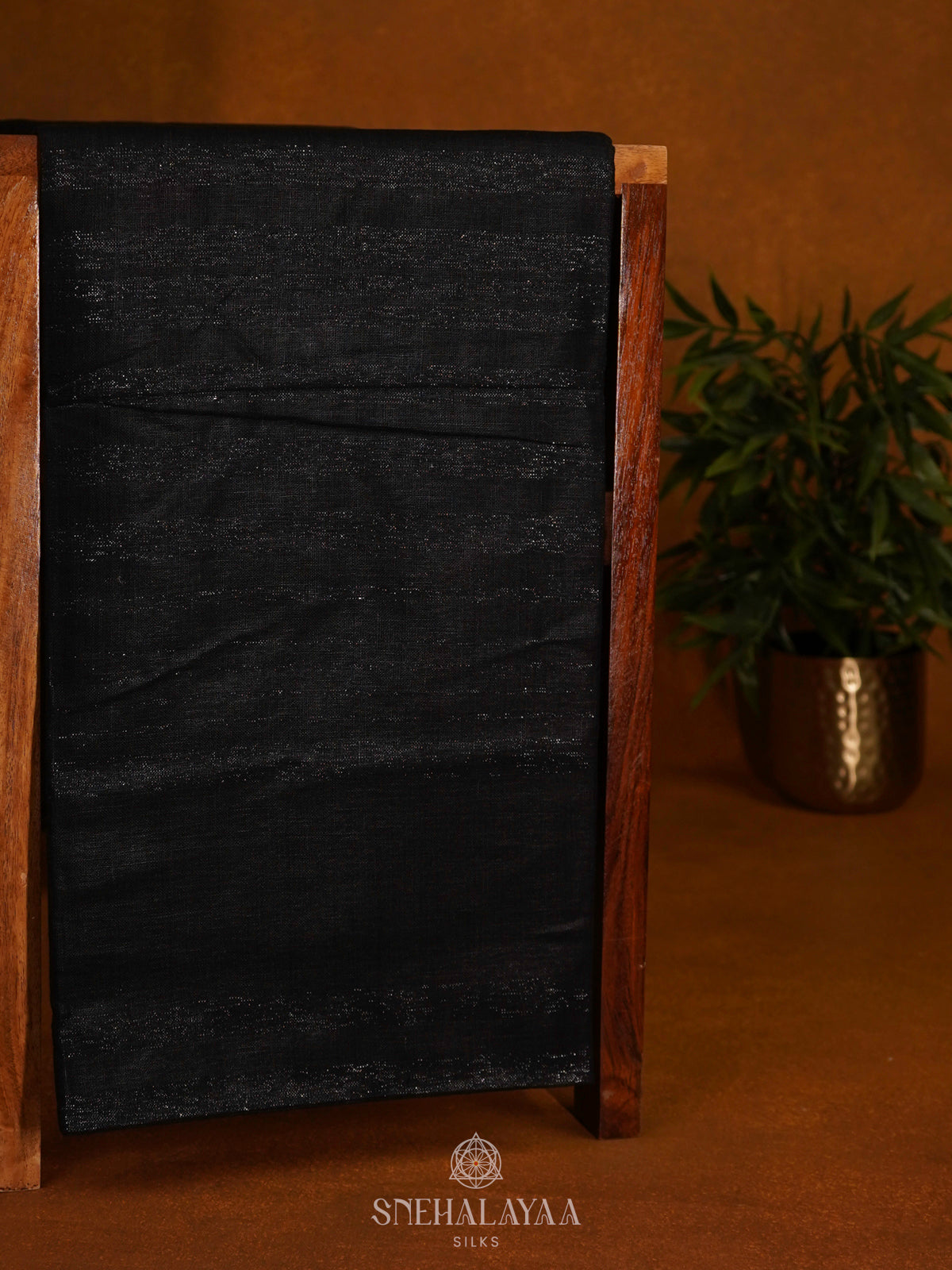Black Linen Saree