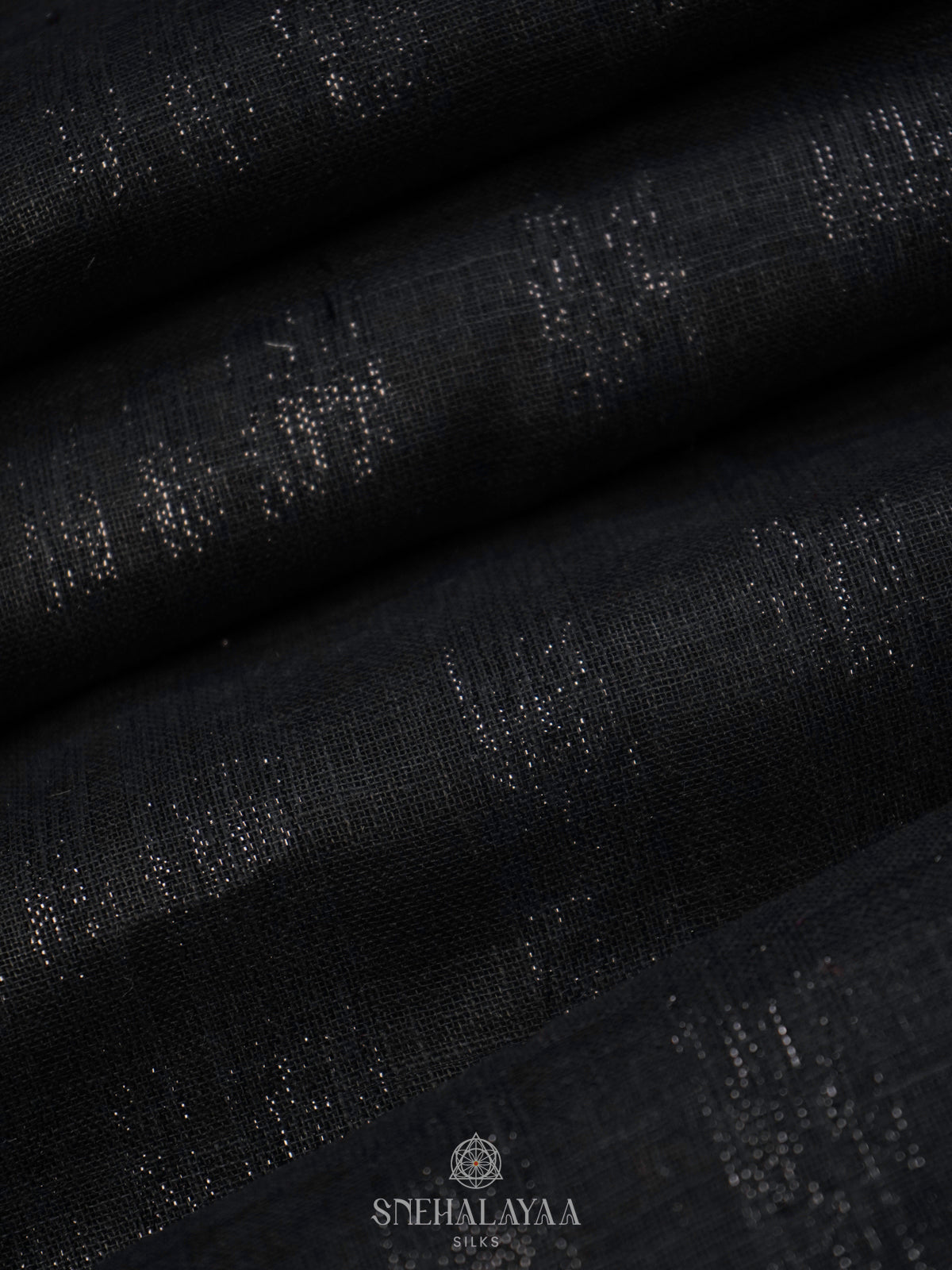 Black Linen Saree