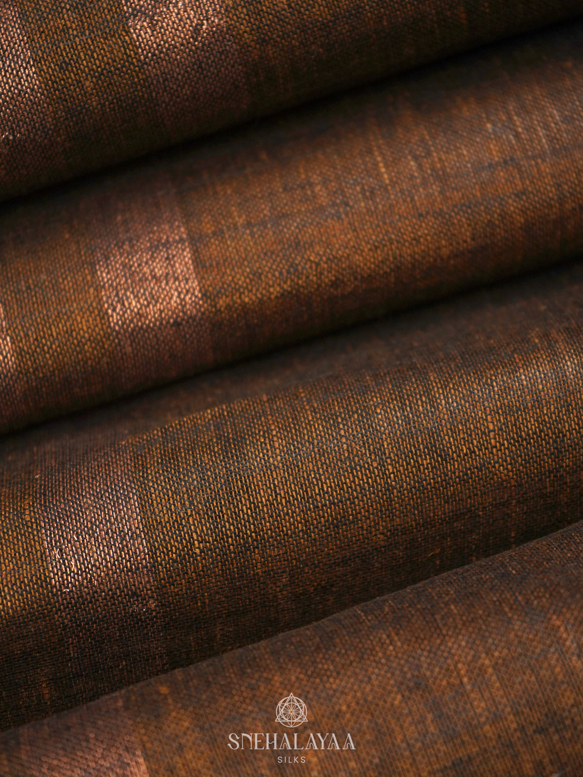 Brown Linen Saree