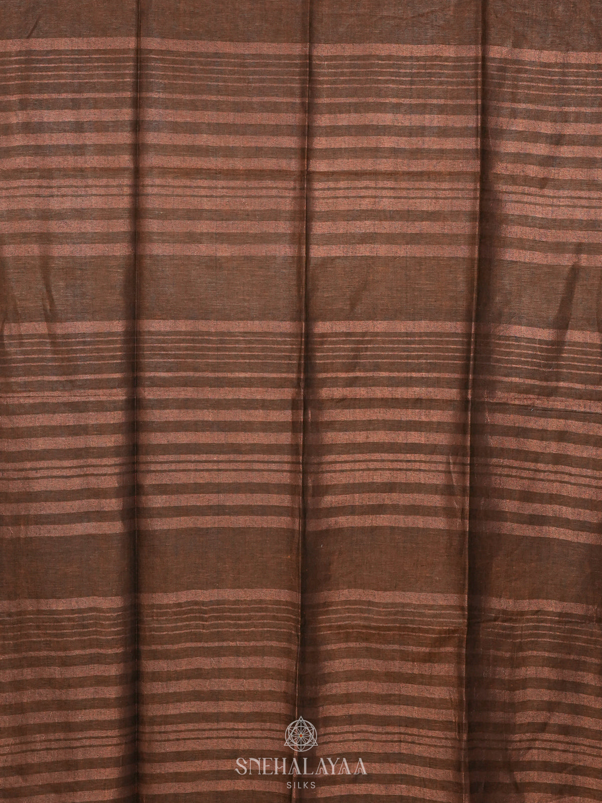 Brown Linen Saree