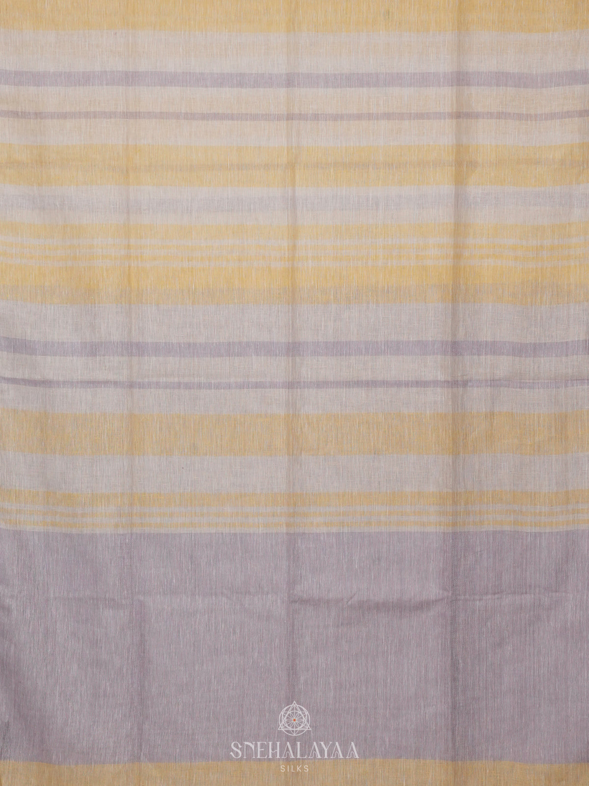 Yellow Linen Saree