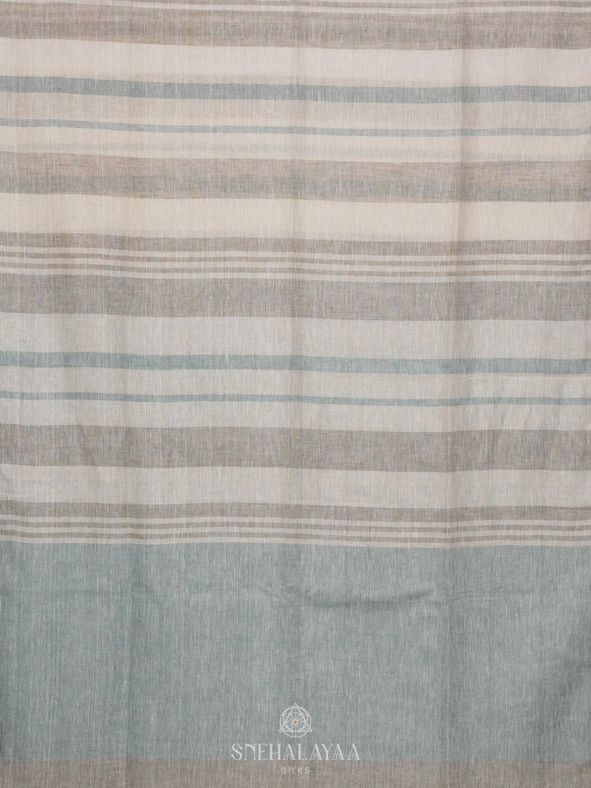Off White Linen Saree