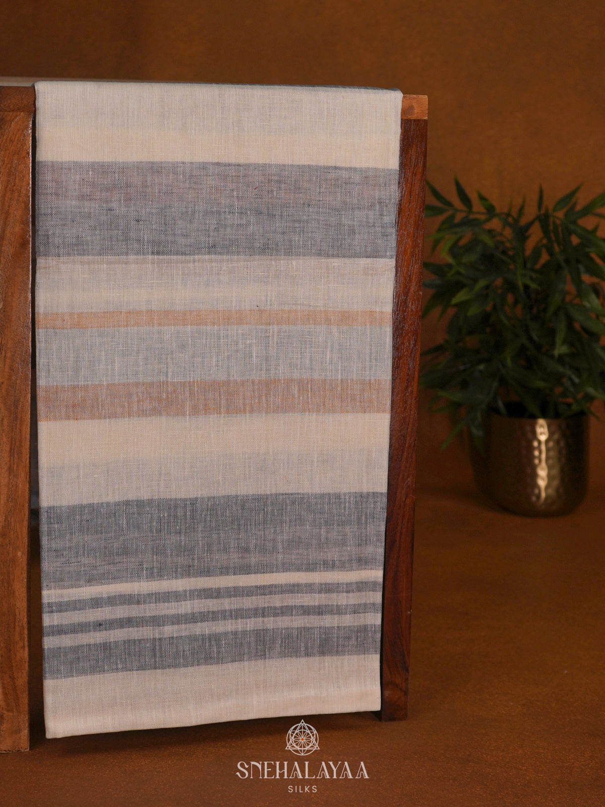 Off White Linen Saree