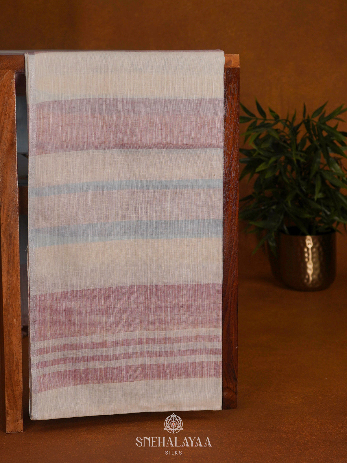 Off White Linen Saree