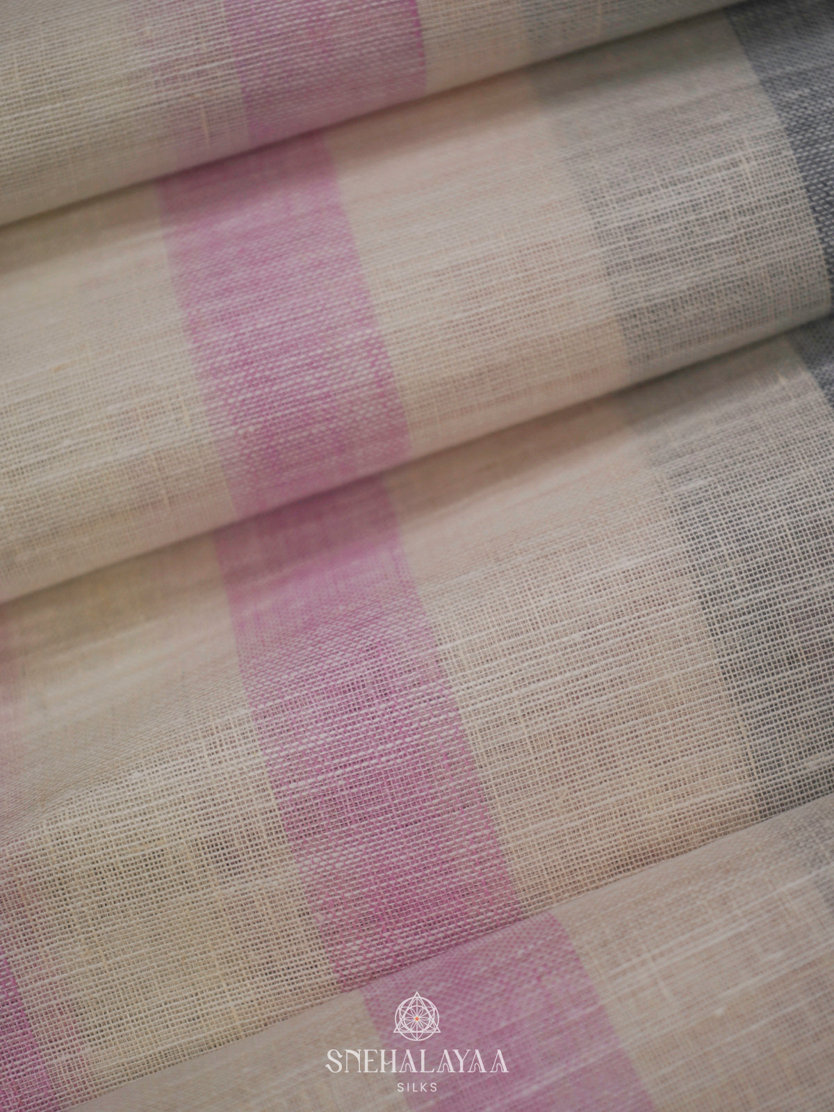 Off White Linen Saree